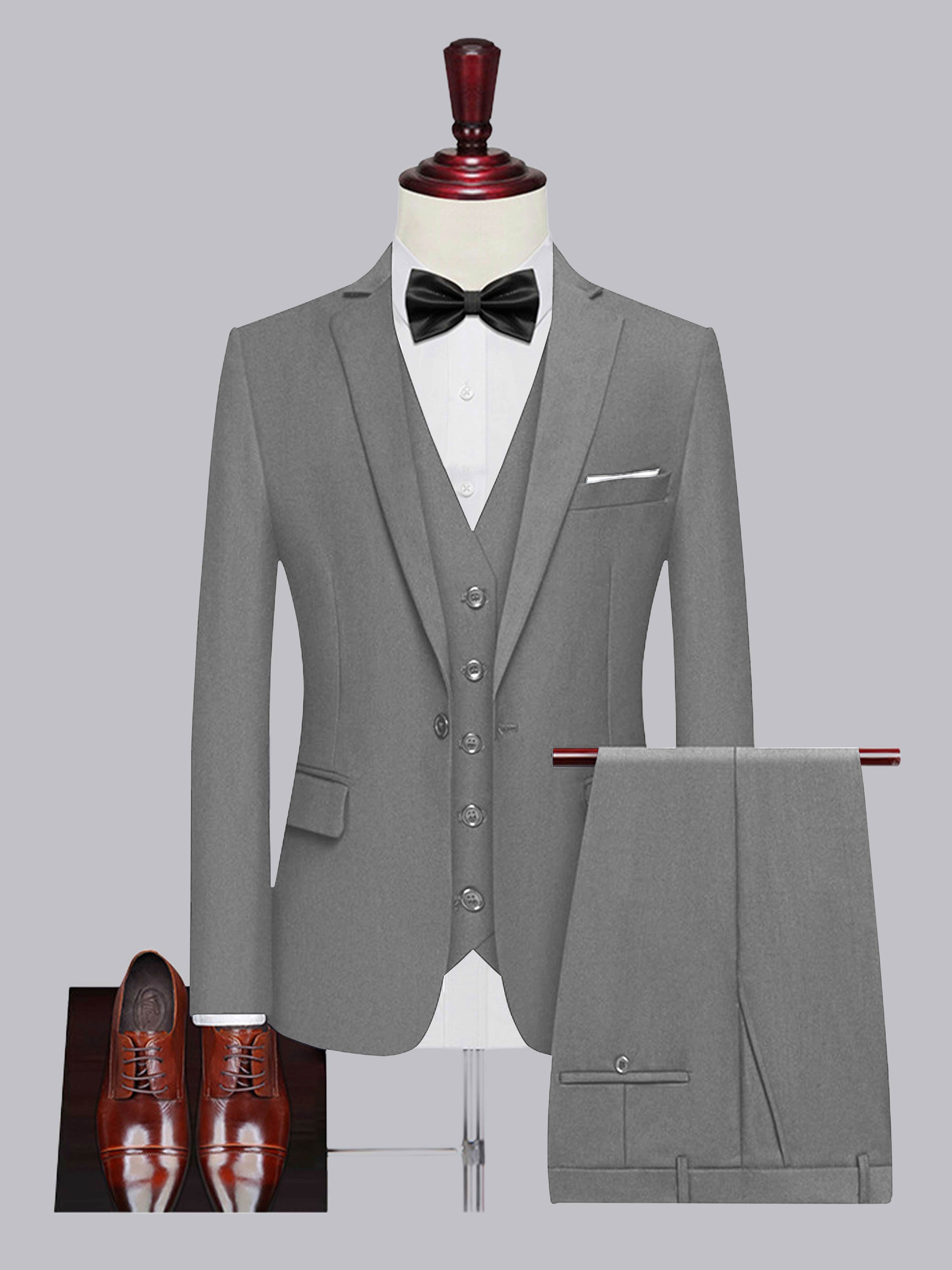 Men's One Button 3 Pieces Wedding Suits