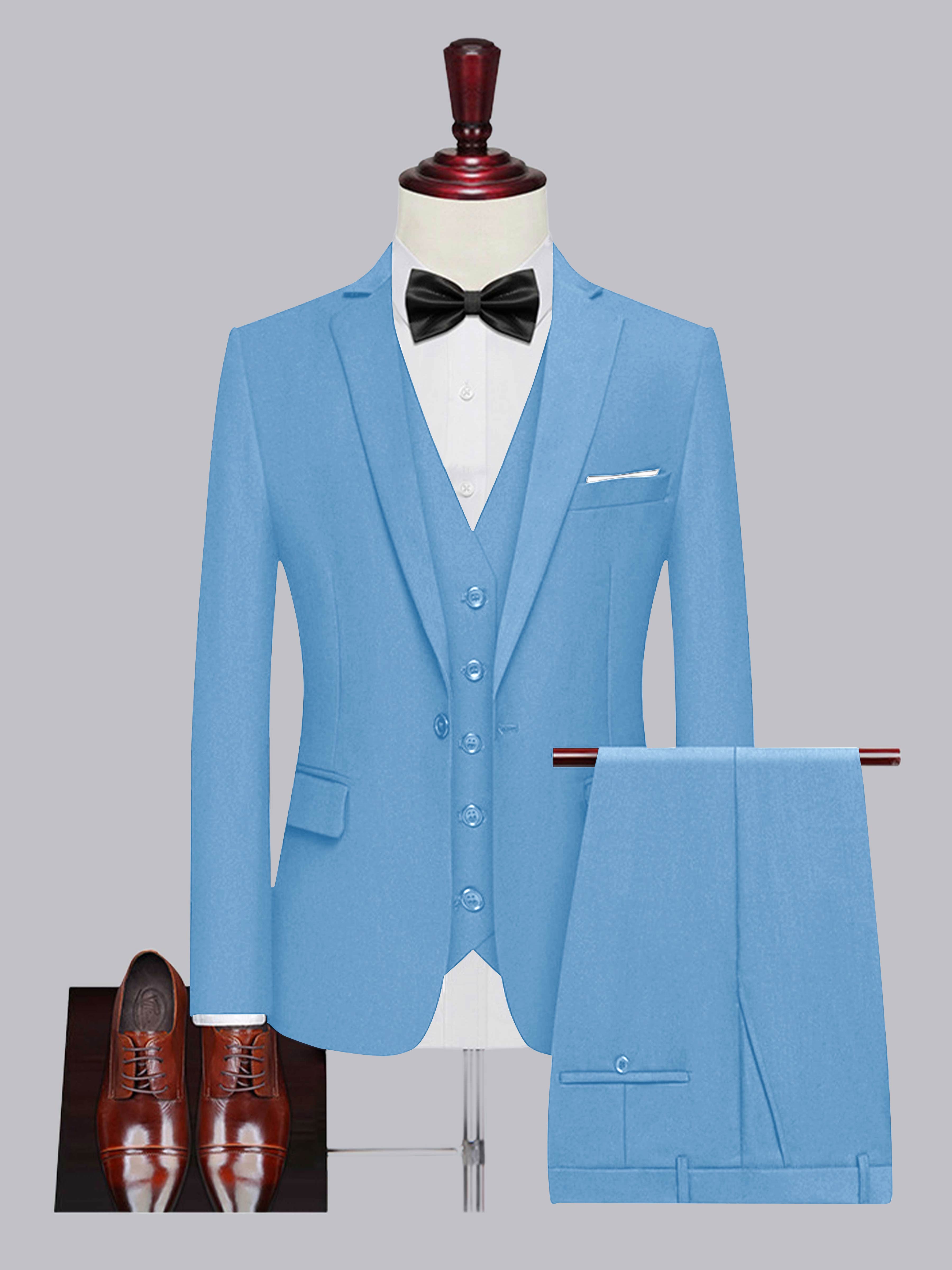 Men's One Button 3 Pieces Wedding Suits