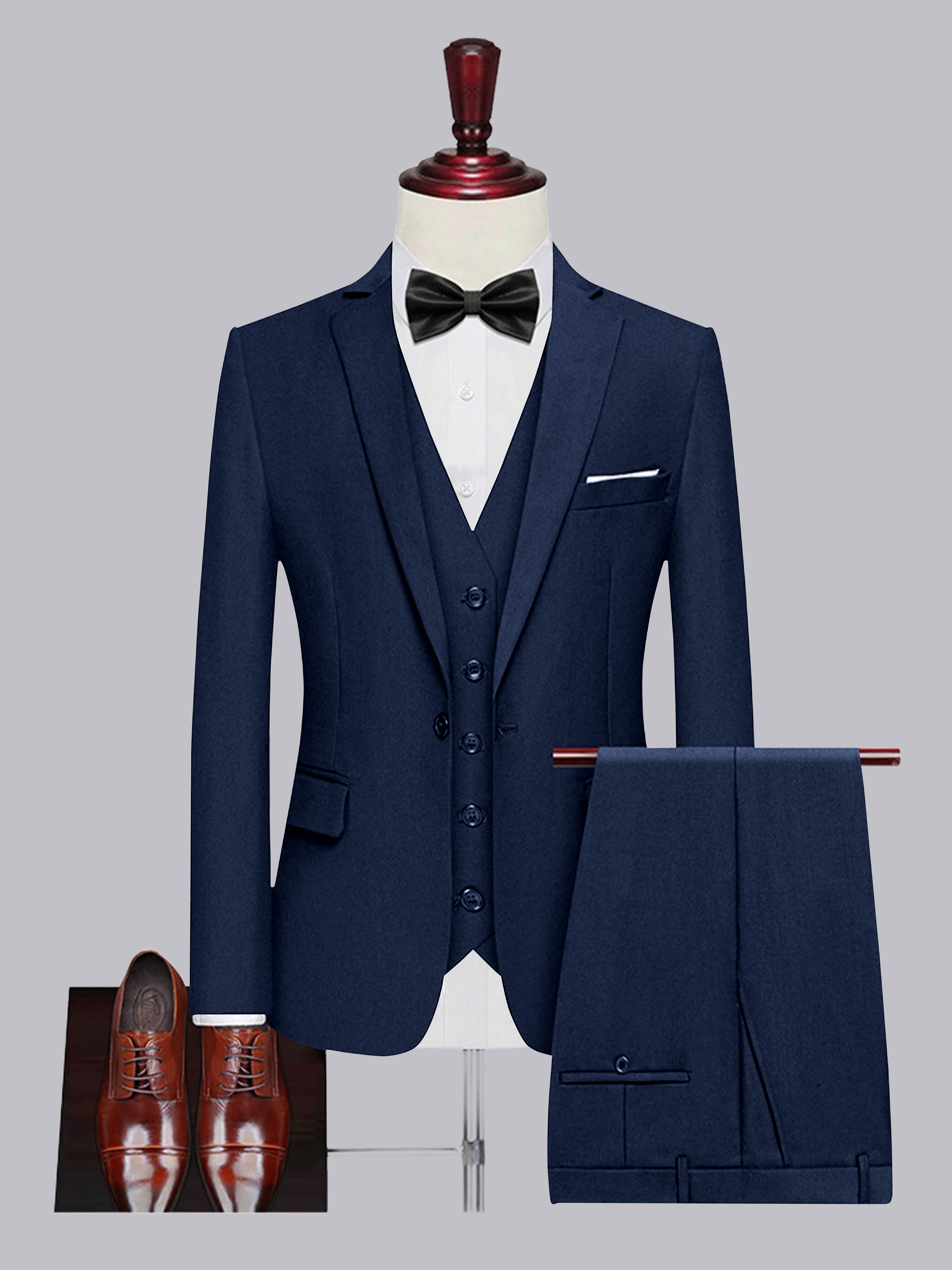 Men's One Button 3 Pieces Wedding Suits
