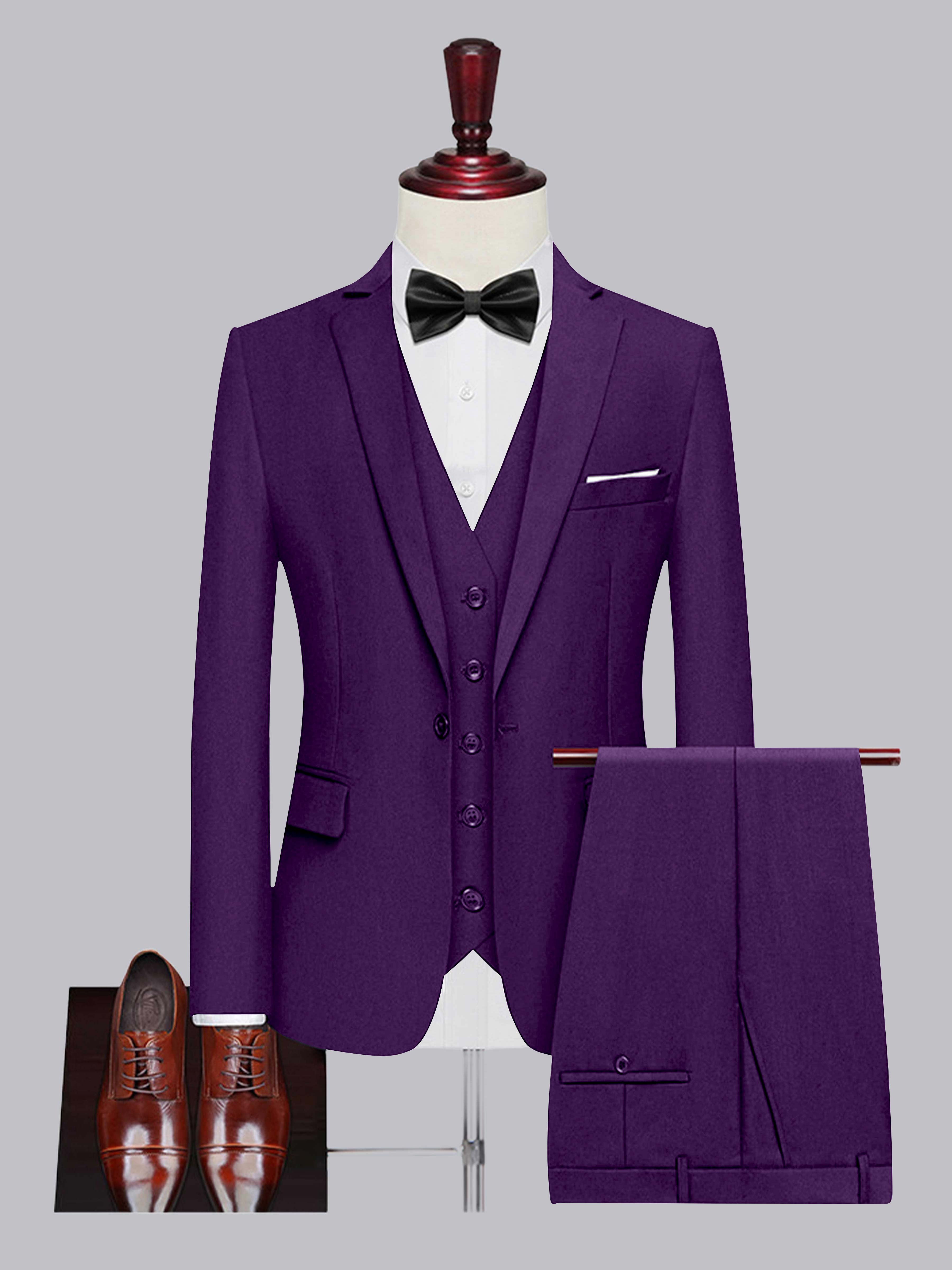 Men's One Button 3 Pieces Wedding Suits