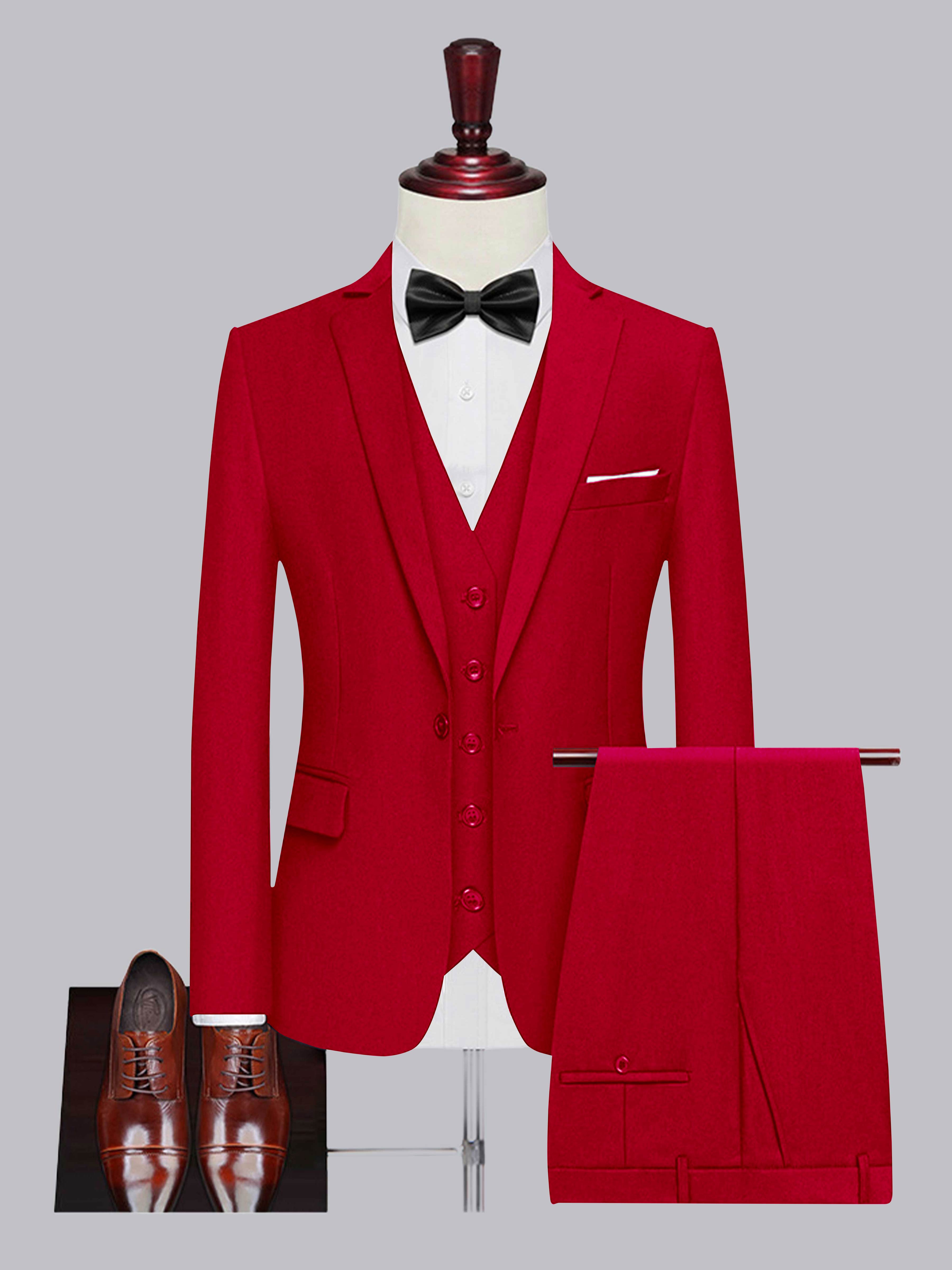 Men's One Button 3 Pieces Wedding Suits
