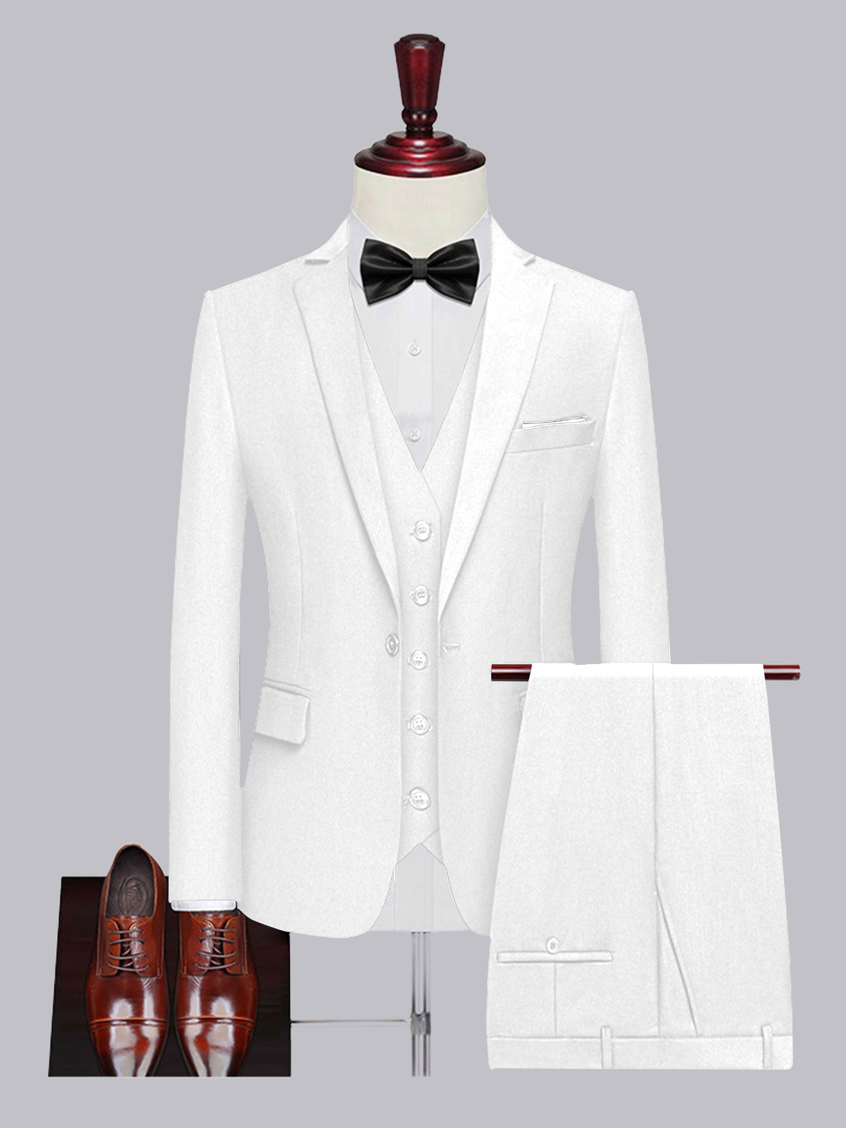 Men's One Button 3 Pieces Wedding Suits