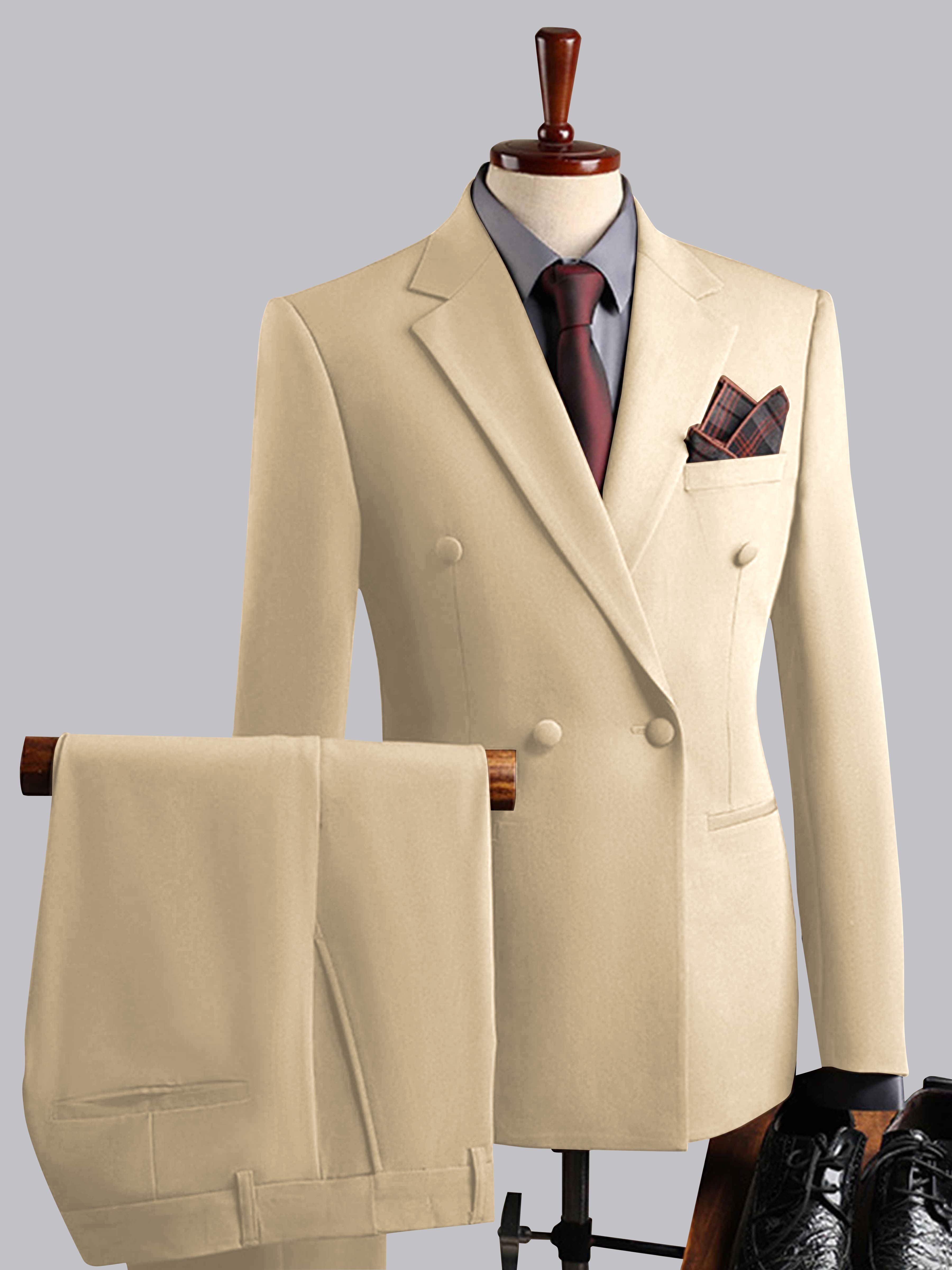Elegant Men's Double Breasted 3 Pieces Wedding Suits