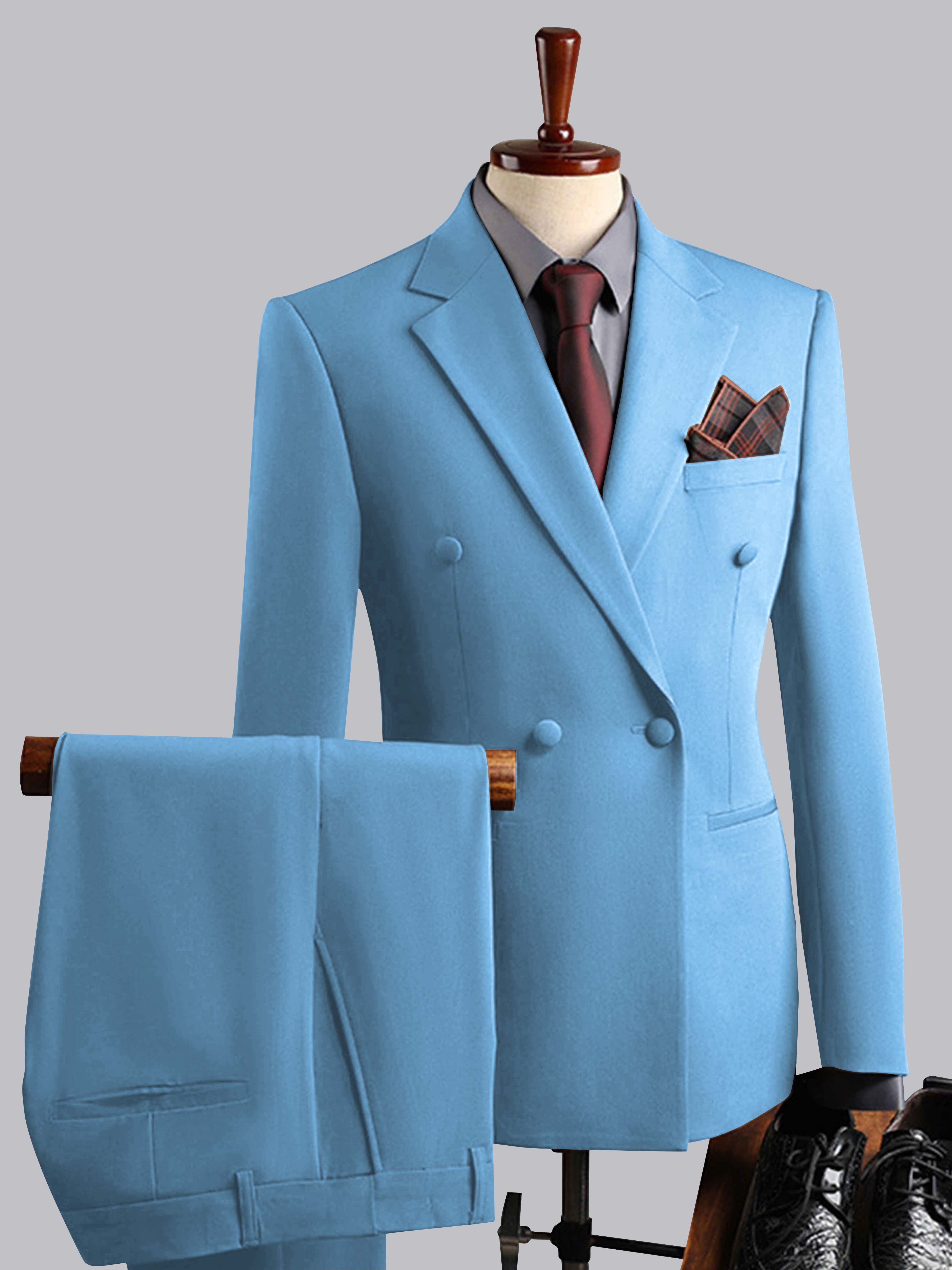Elegant Men's Double Breasted 3 Pieces Wedding Suits