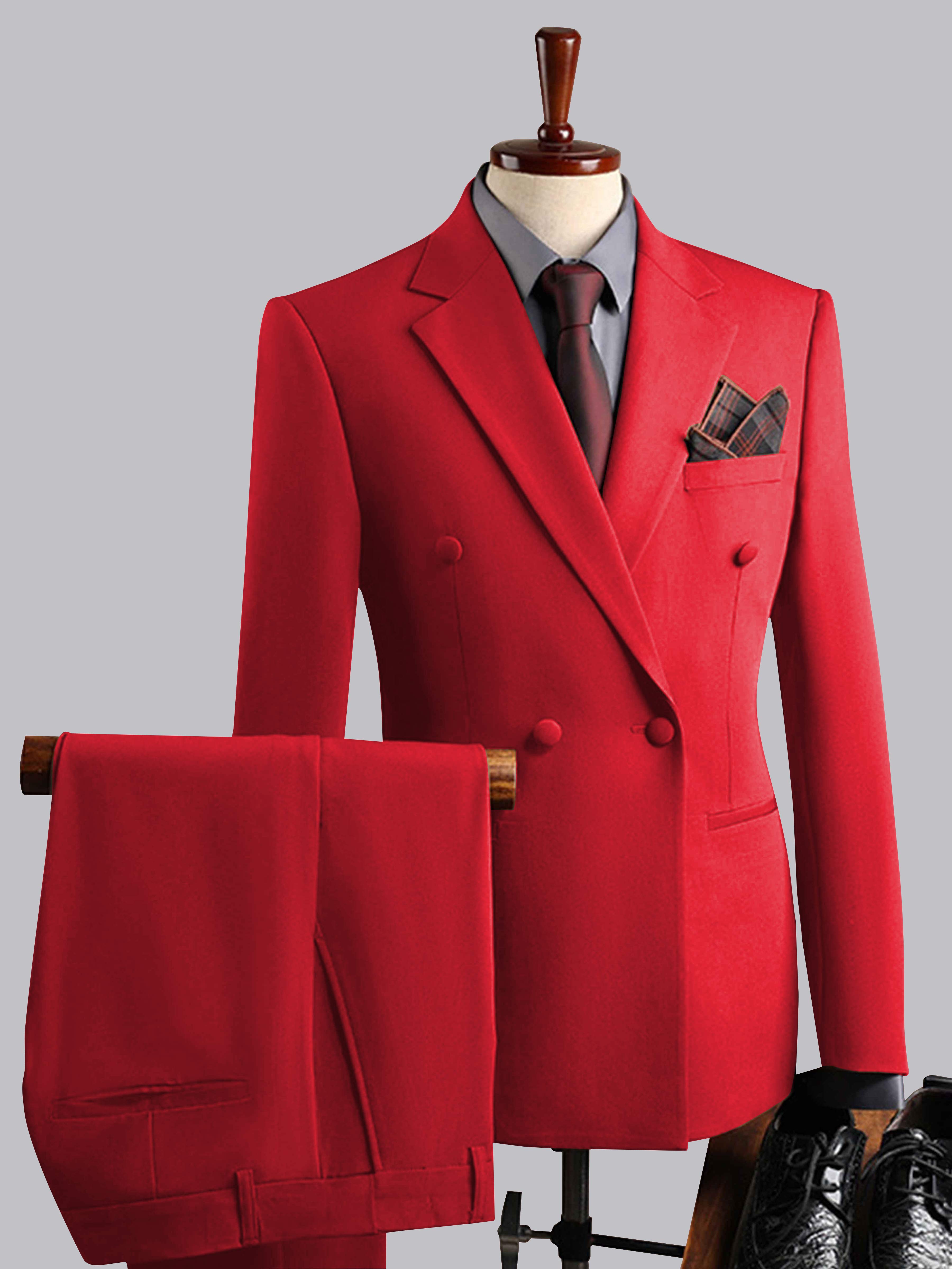 Elegant Men's Double Breasted 3 Pieces Wedding Suits