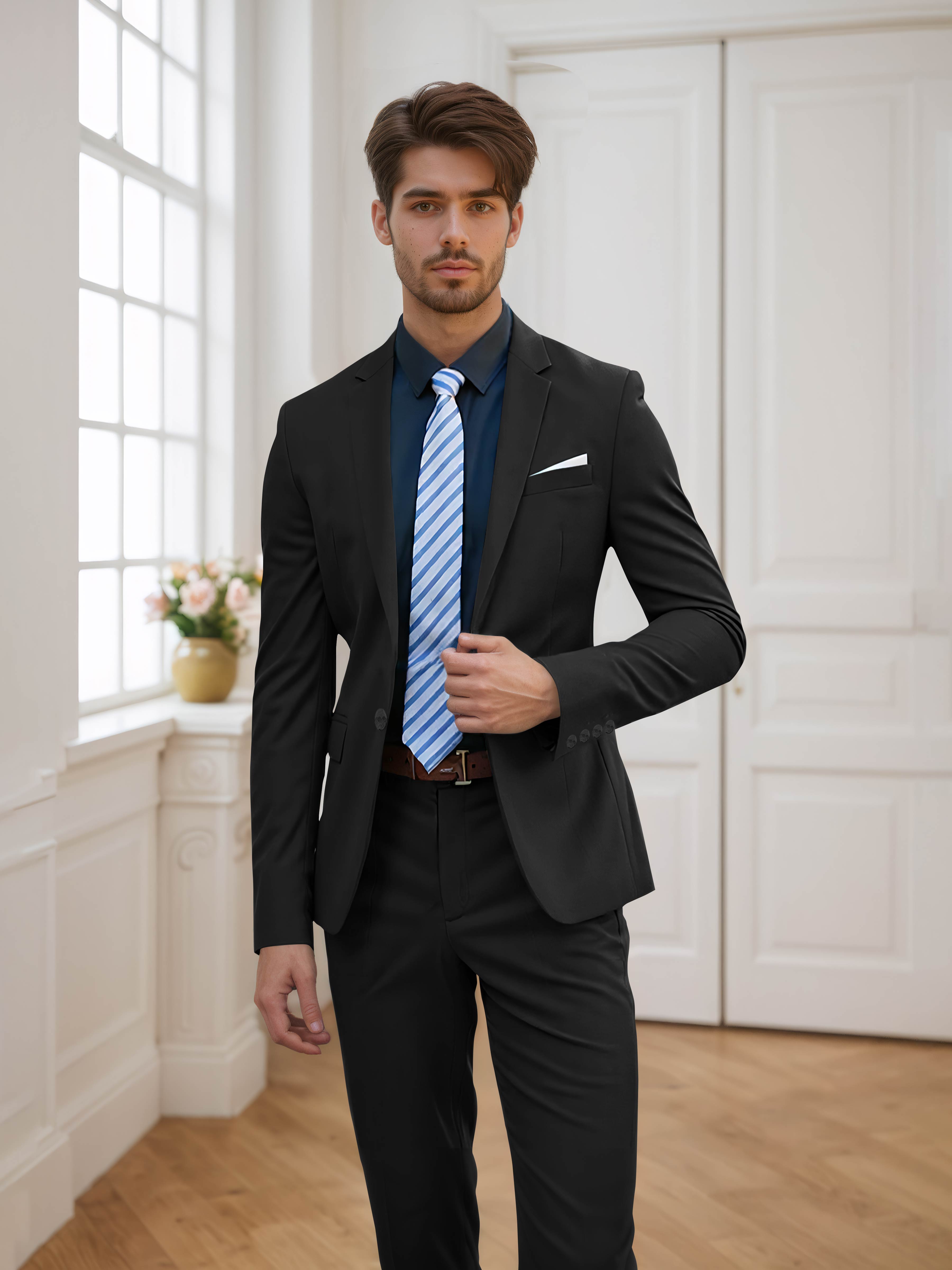 Flattering Men's One Button 2 Pieces Wedding Suits