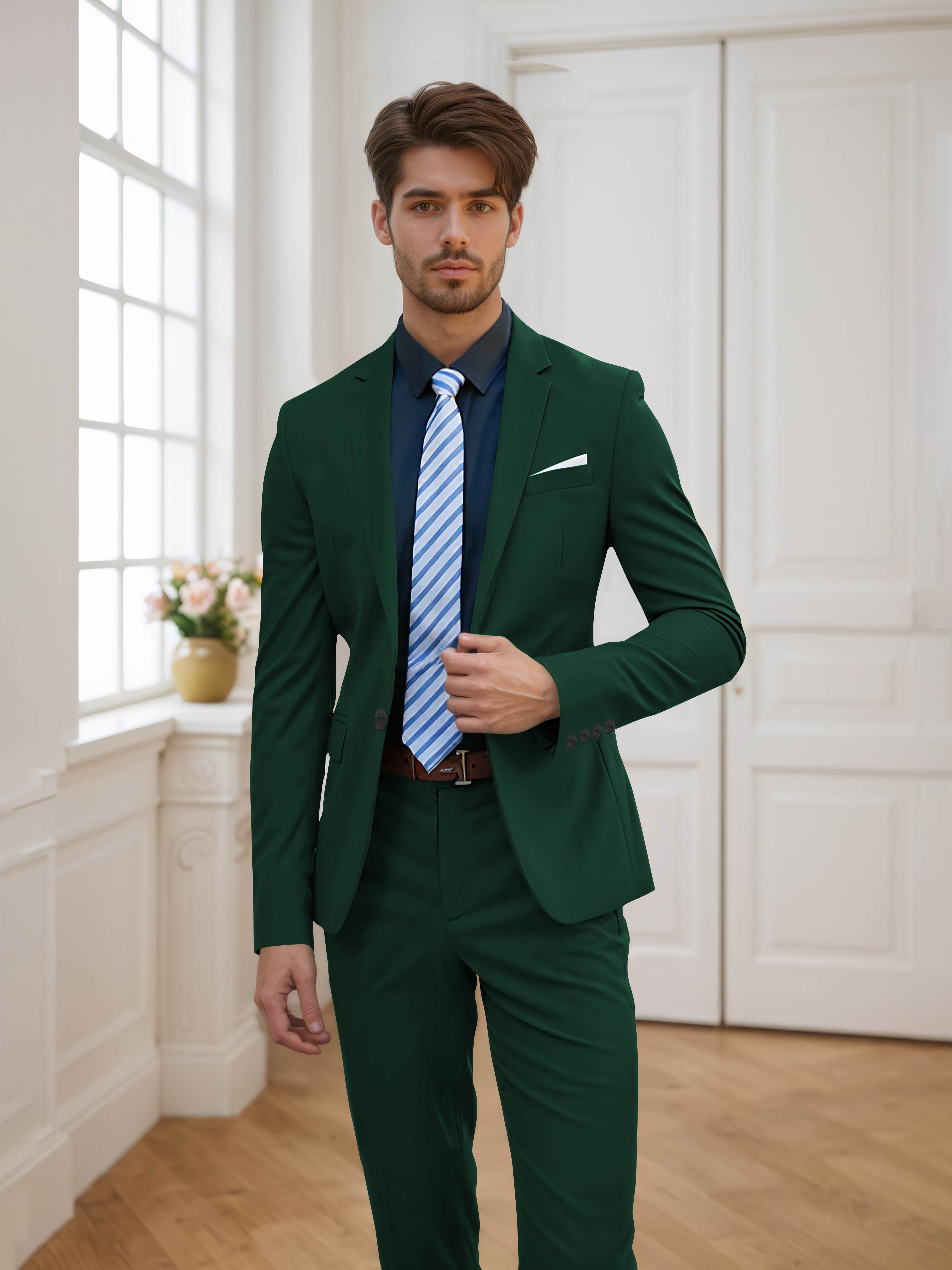 Flattering Men's One Button 2 Pieces Wedding Suits