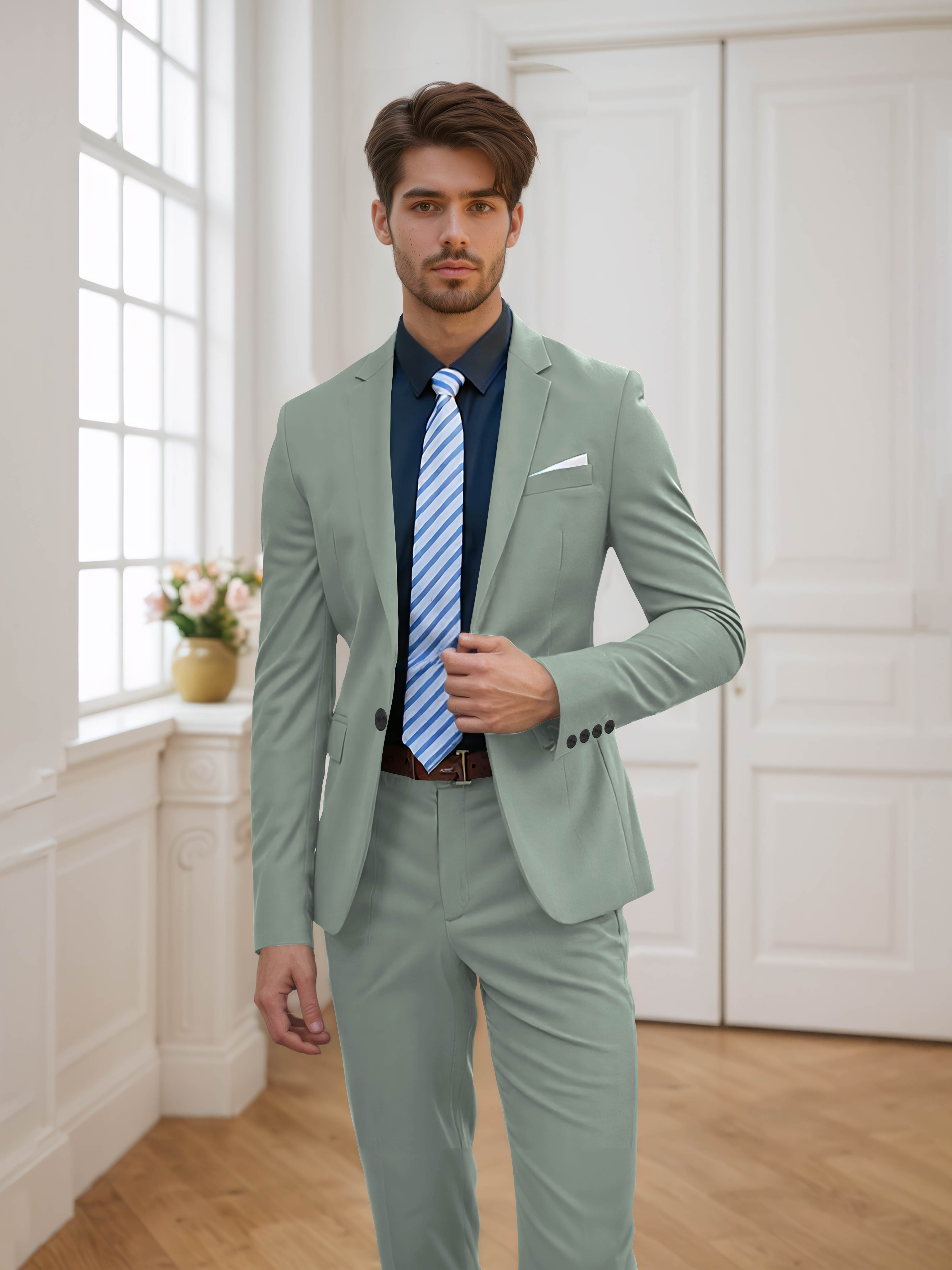 Flattering Men's One Button 2 Pieces Wedding Suits
