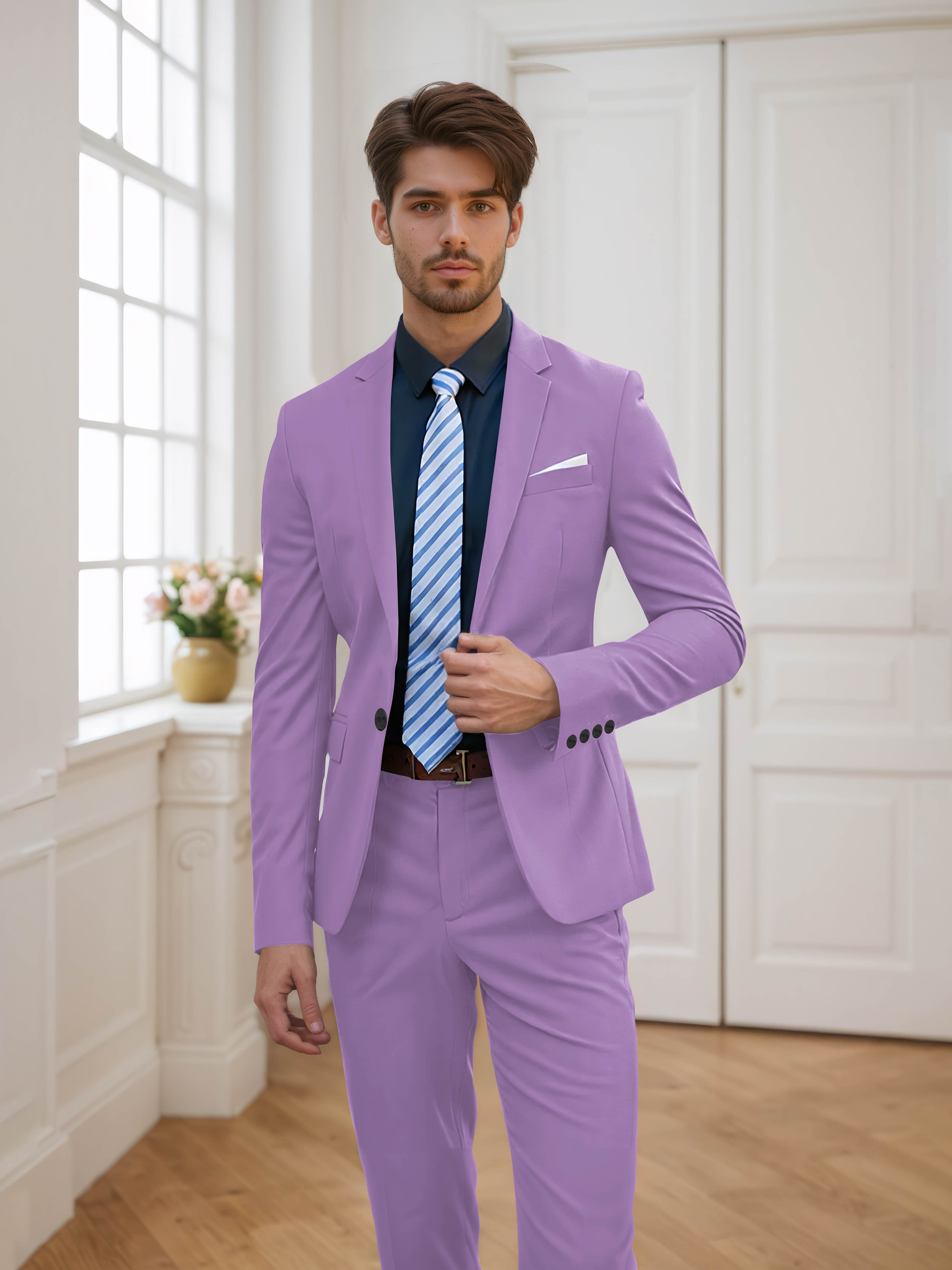 Flattering Men's One Button 2 Pieces Wedding Suits
