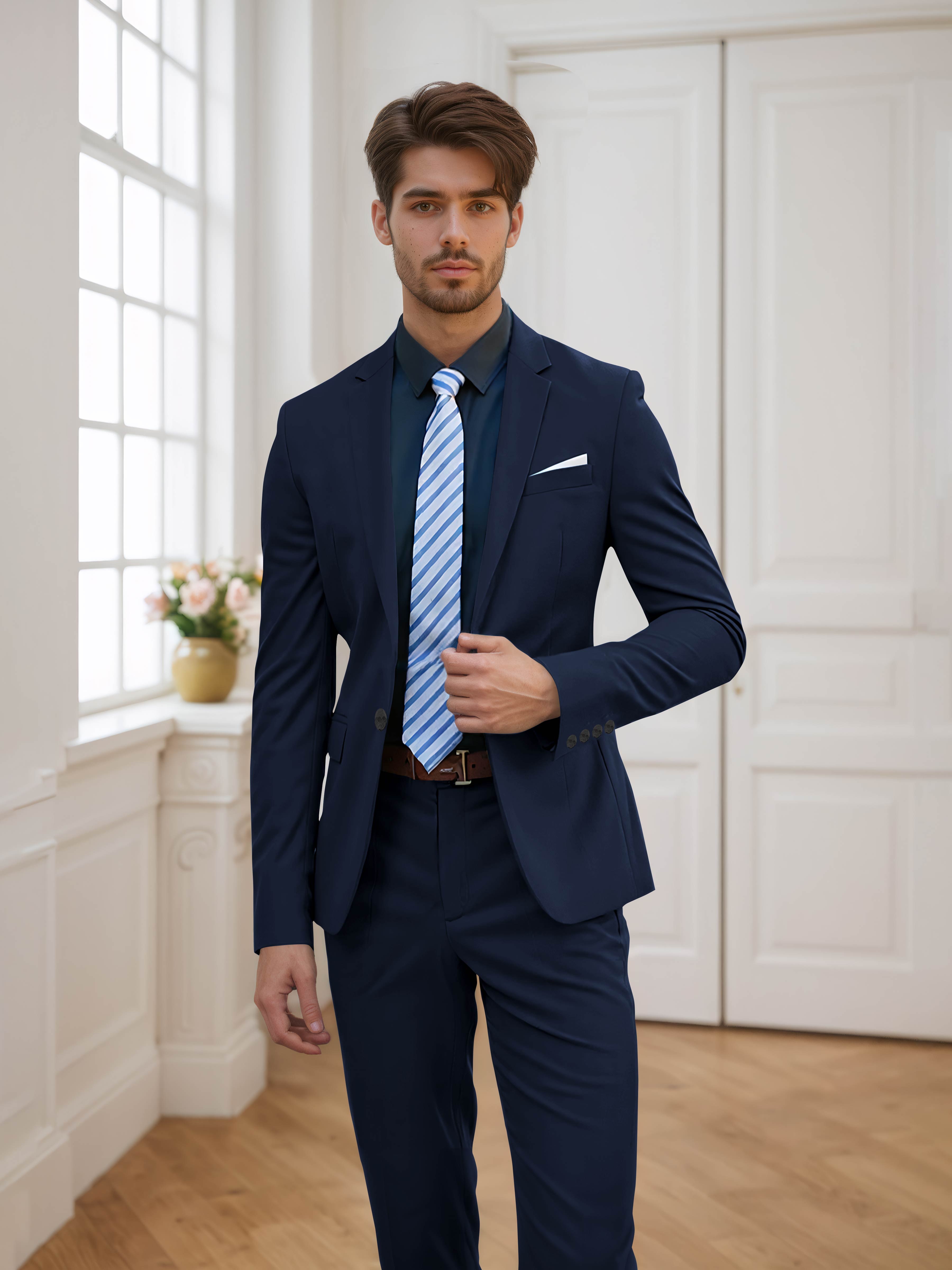 Flattering Men's One Button 2 Pieces Wedding Suits