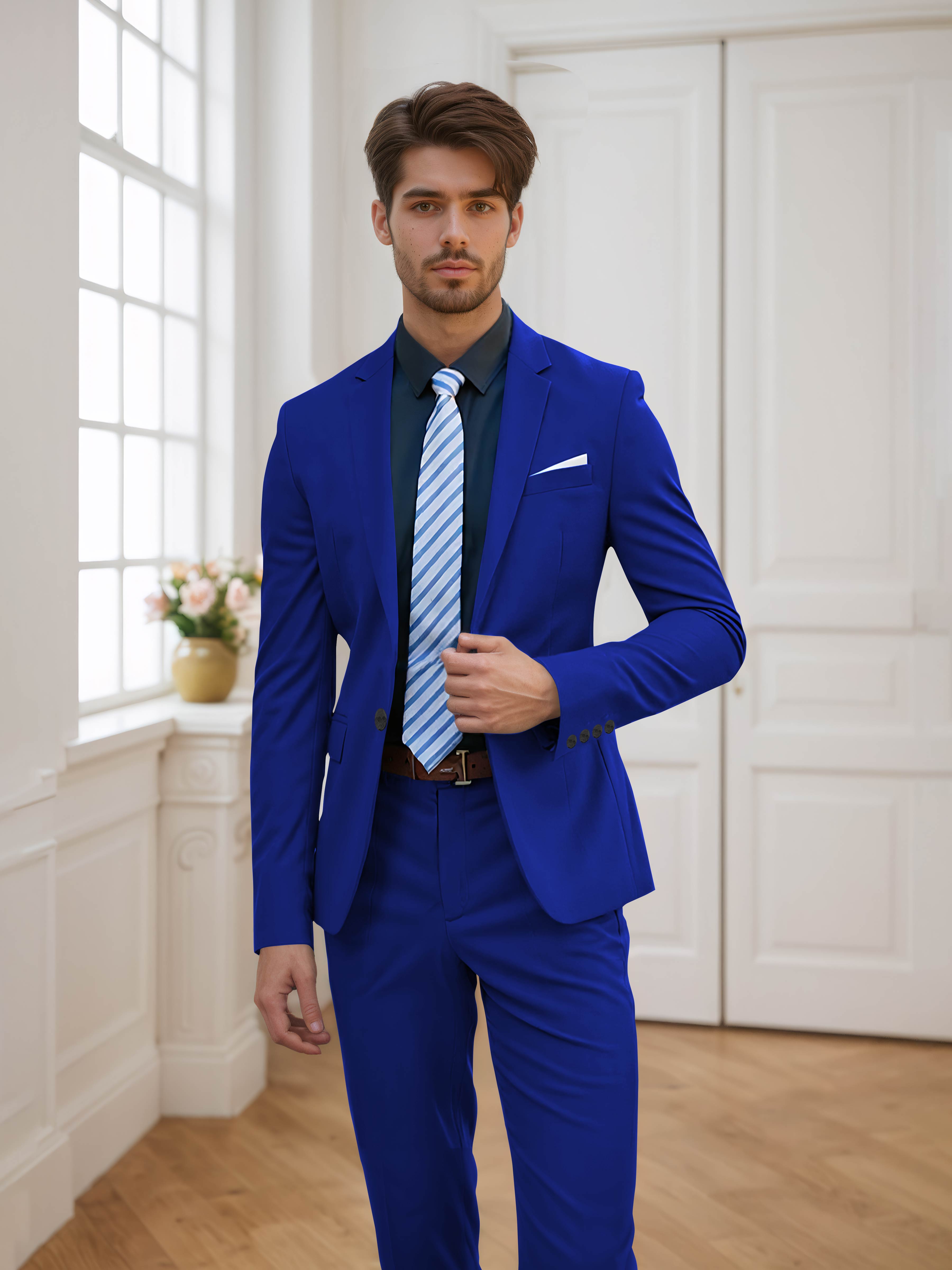 Flattering Men's One Button 2 Pieces Wedding Suits