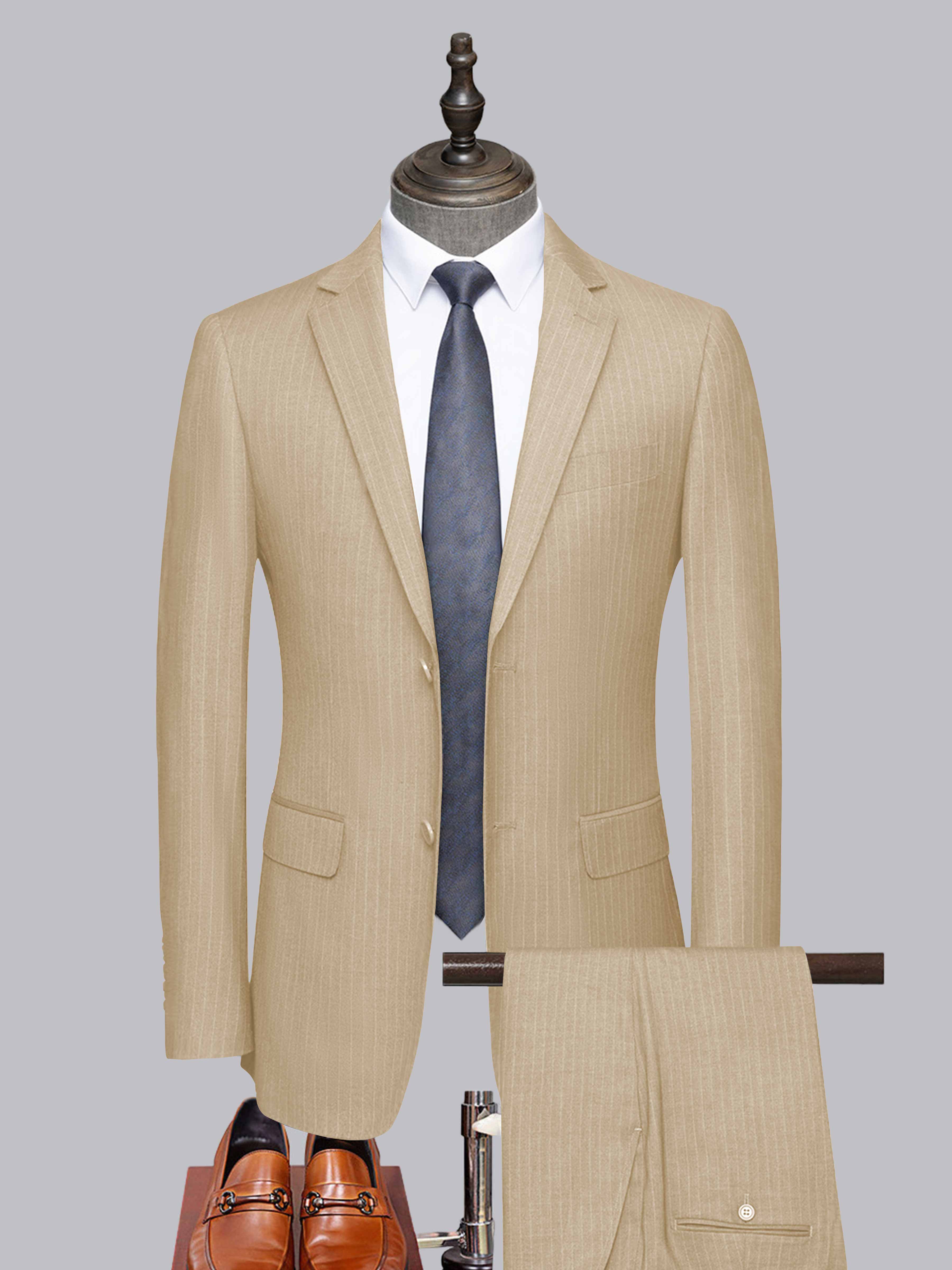 Men's Tailored Fit Two-Buttons 2 Pieces Formal Suits