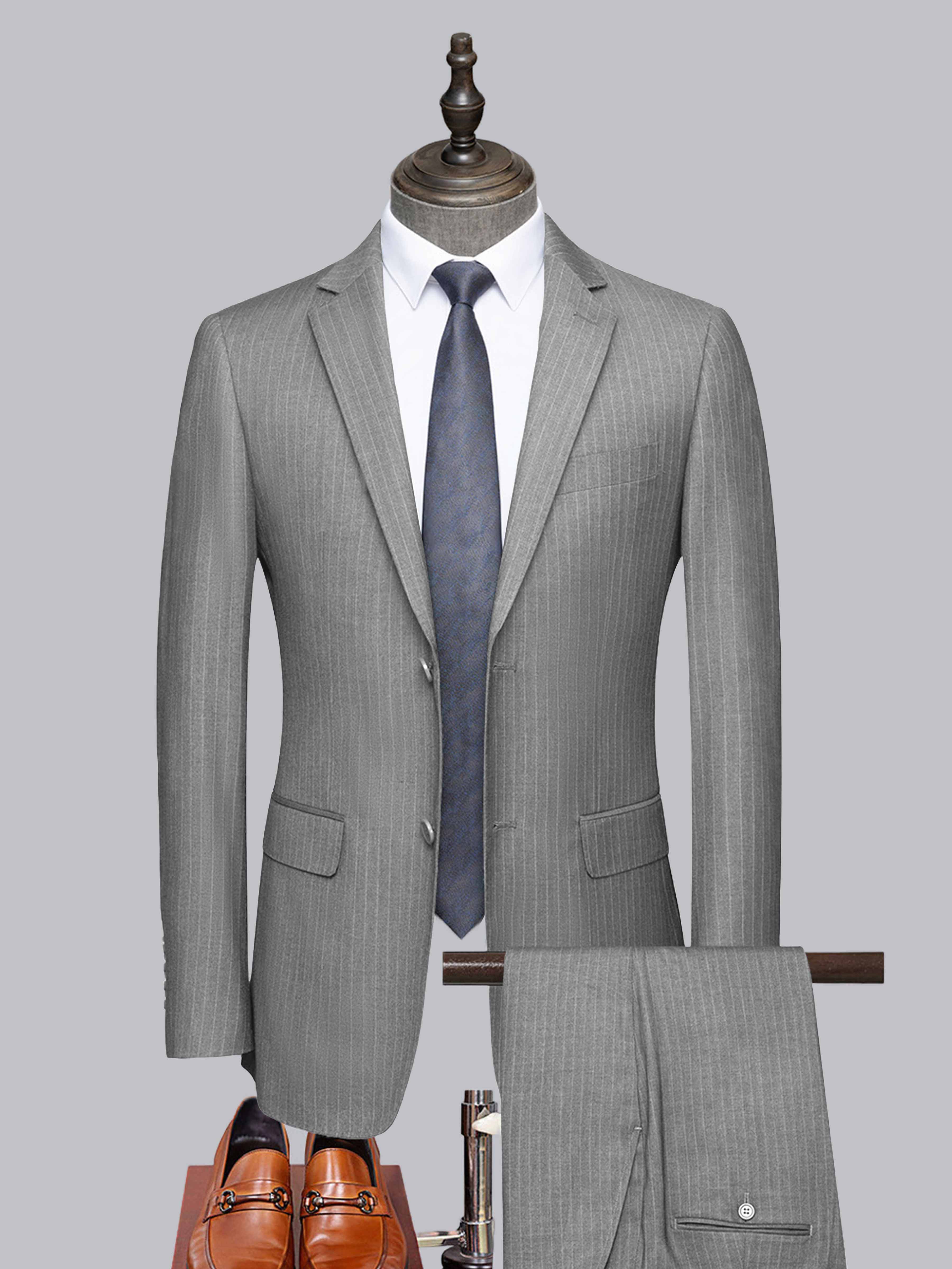 Men's Tailored Fit Two-Buttons 2 Pieces Formal Suits