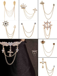 Modern Gold Men's Brooches & Lapel Pins