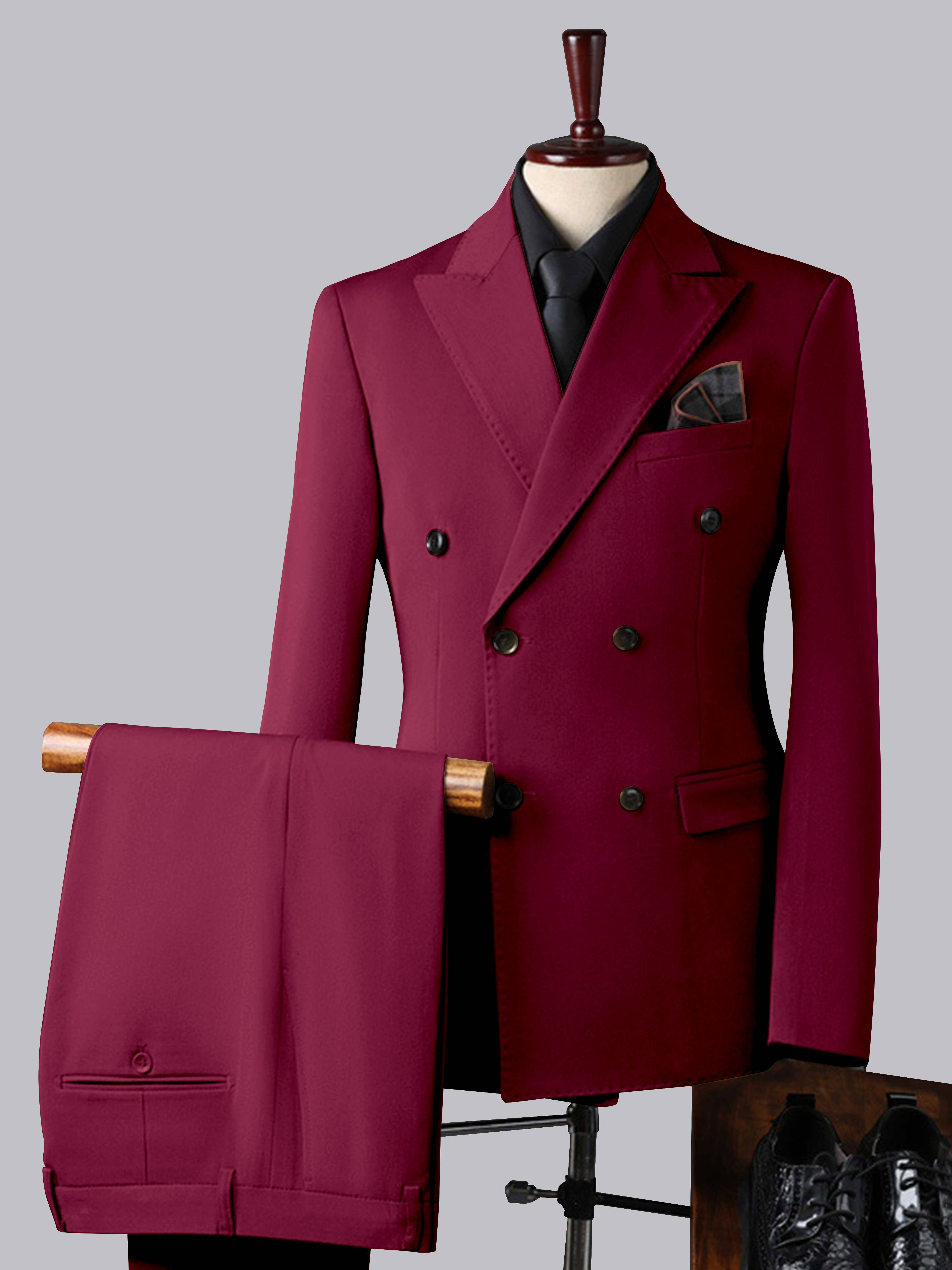 Men's Double Breasted 3 Pieces Wedding Formal Suits
