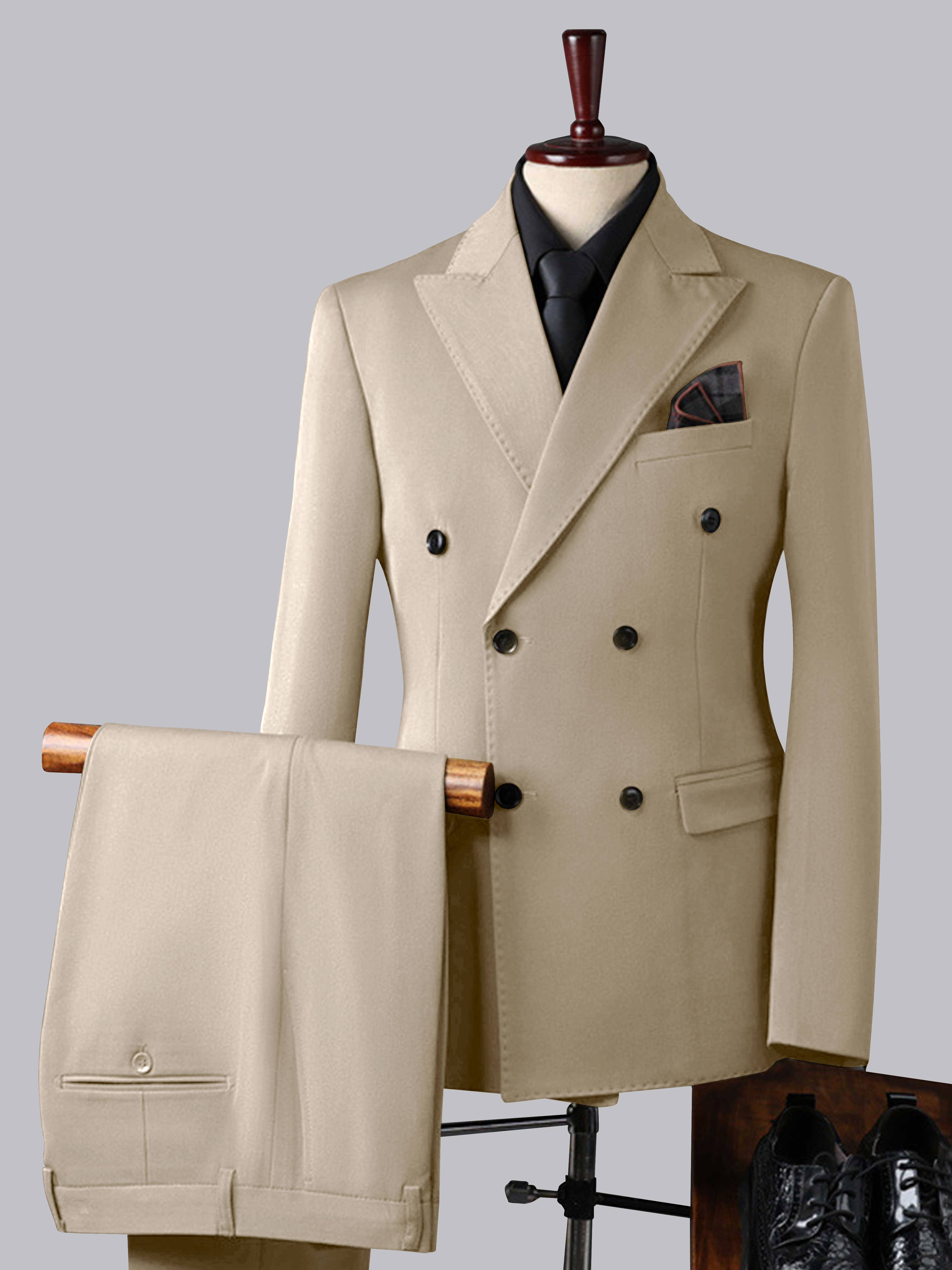 Men's Double Breasted 3 Pieces Wedding Formal Suits