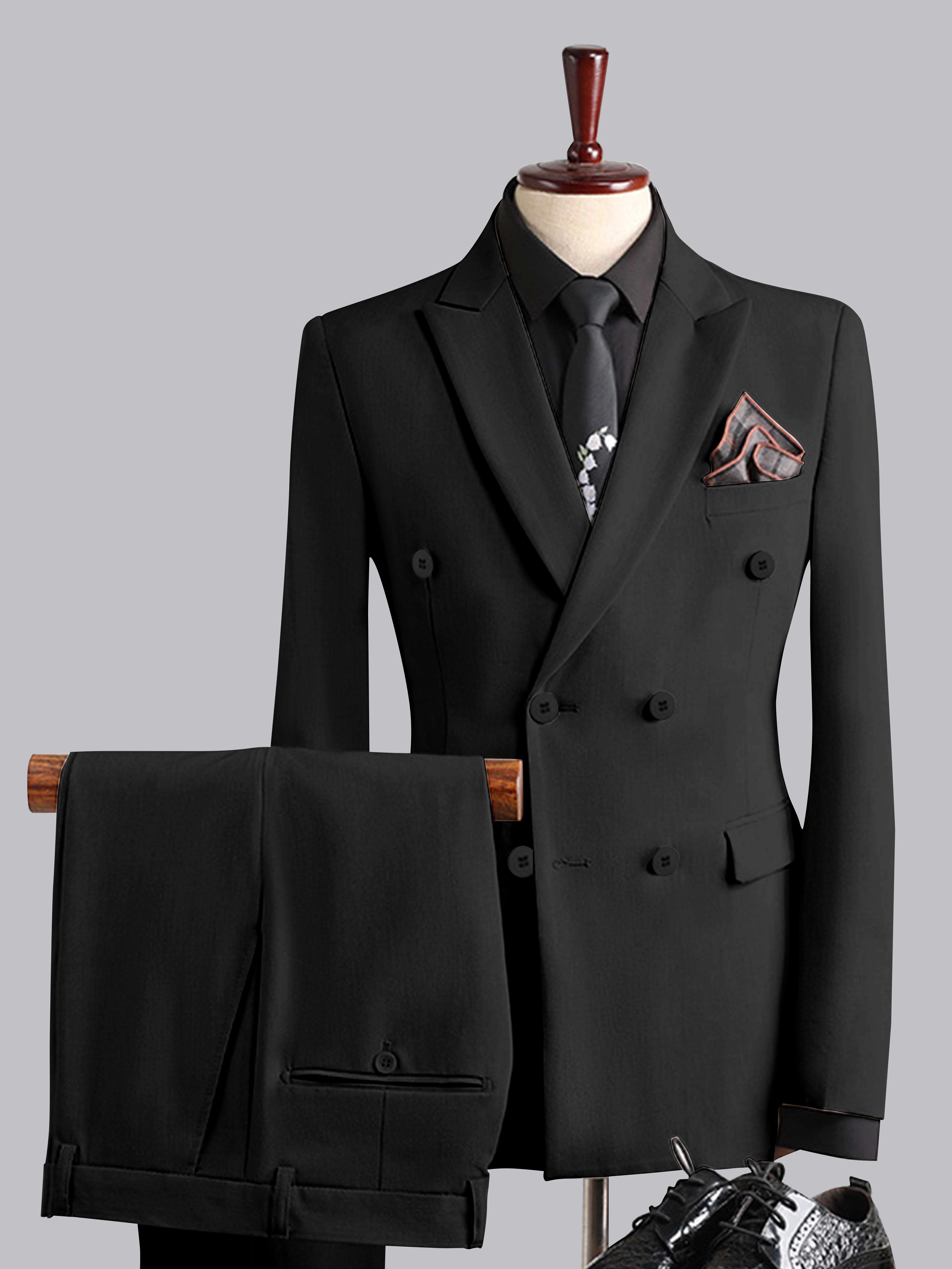 Men's Slim Fit Double Breasted 3 Pieces Wedding Formal Suits