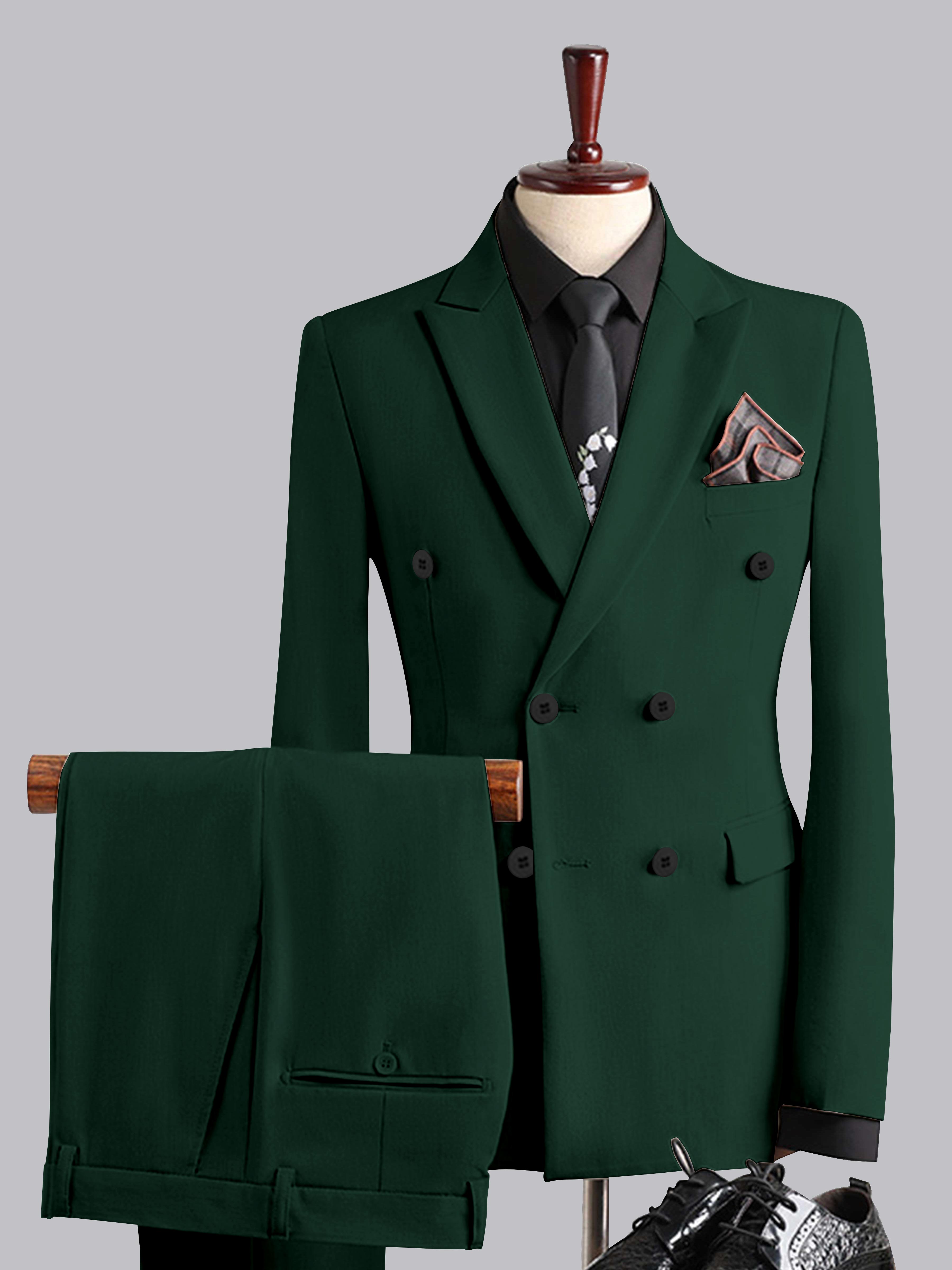 Men's Slim Fit Double Breasted 3 Pieces Wedding Formal Suits