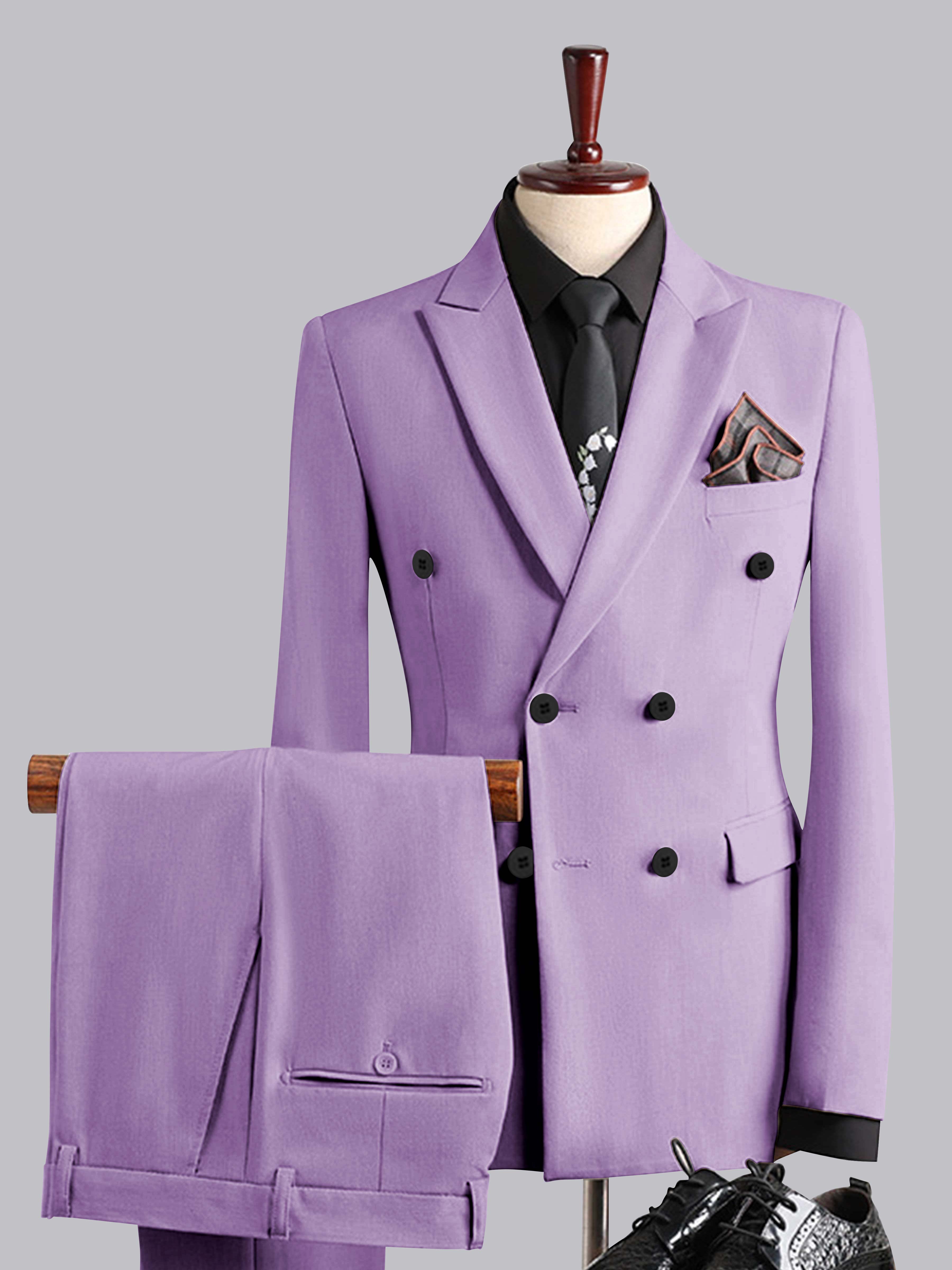 Men's Slim Fit Double Breasted 3 Pieces Wedding Formal Suits