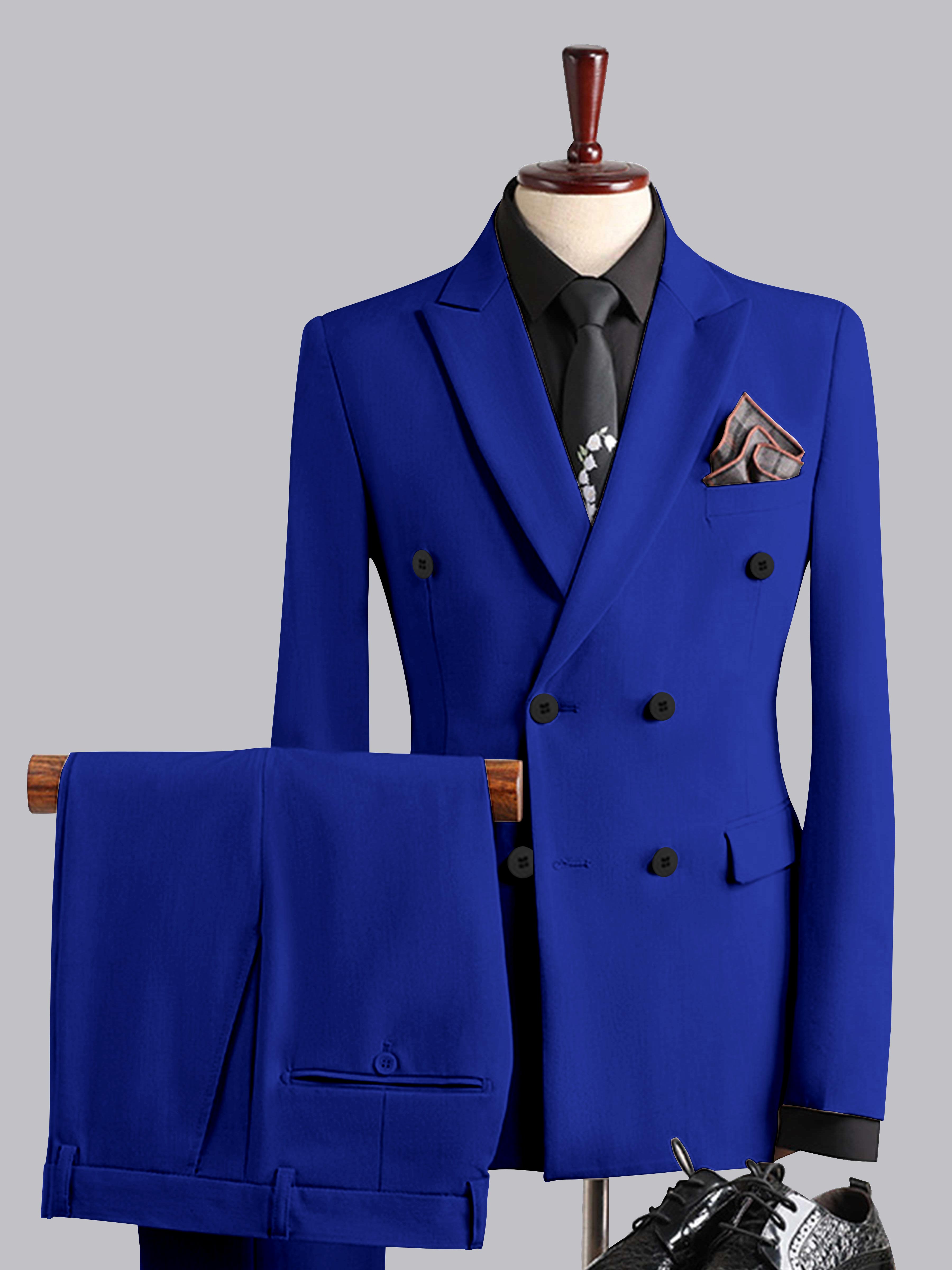 Men's Slim Fit Double Breasted 3 Pieces Wedding Formal Suits