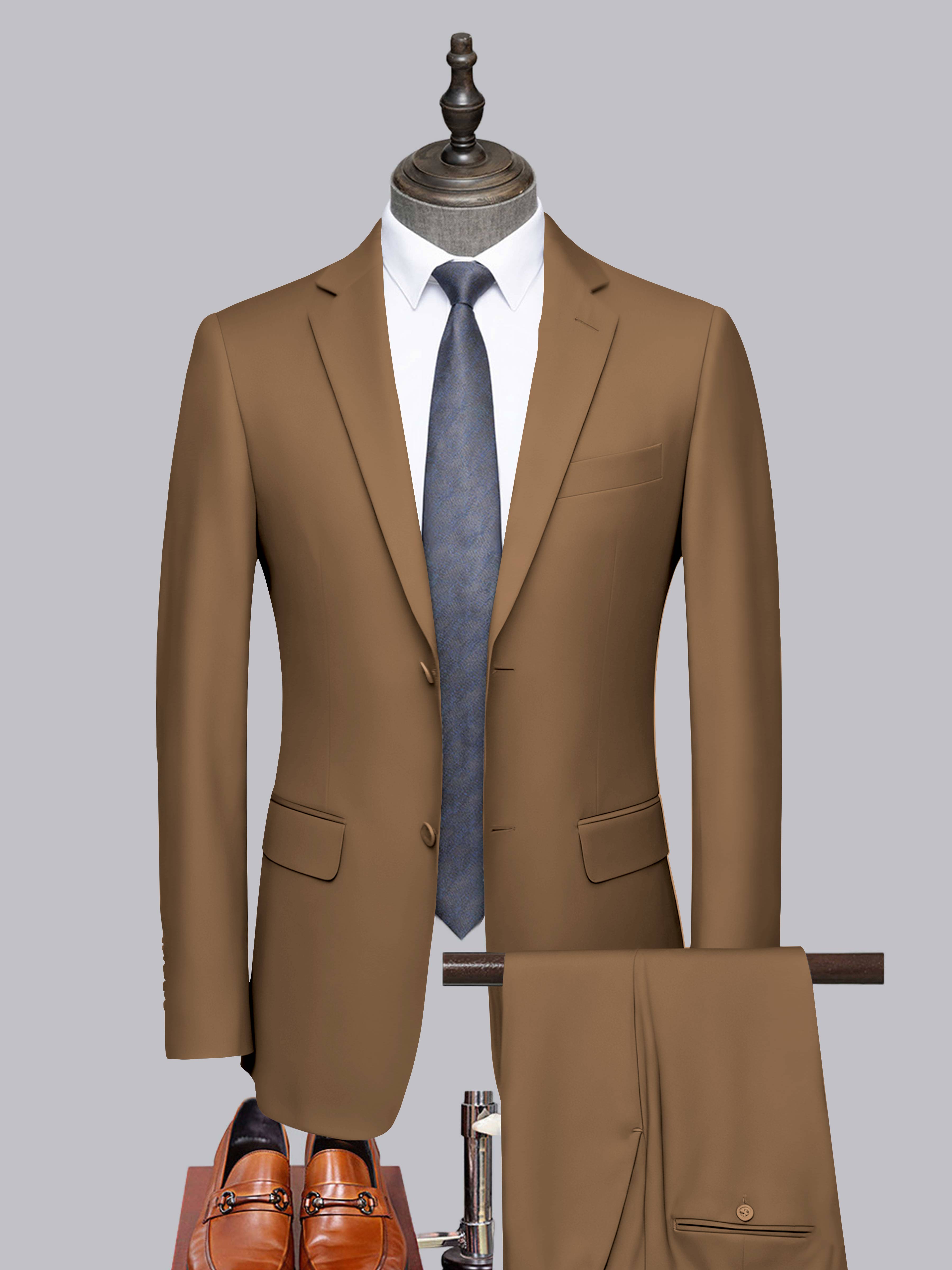 Men's Tailored Fit Two-Buttons 2 Pieces Formal Suits