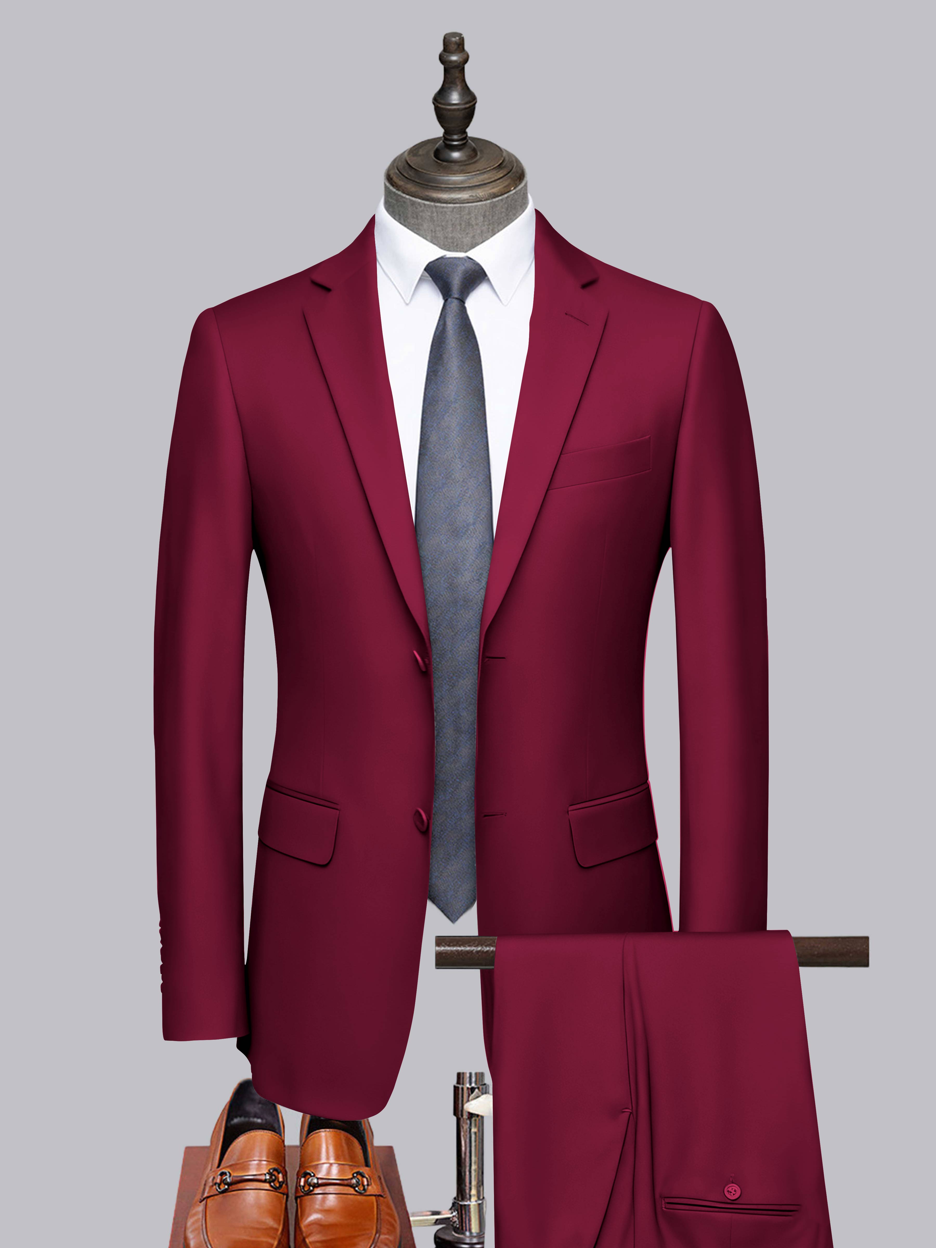 Men's Tailored Fit Two-Buttons 2 Pieces Formal Suits