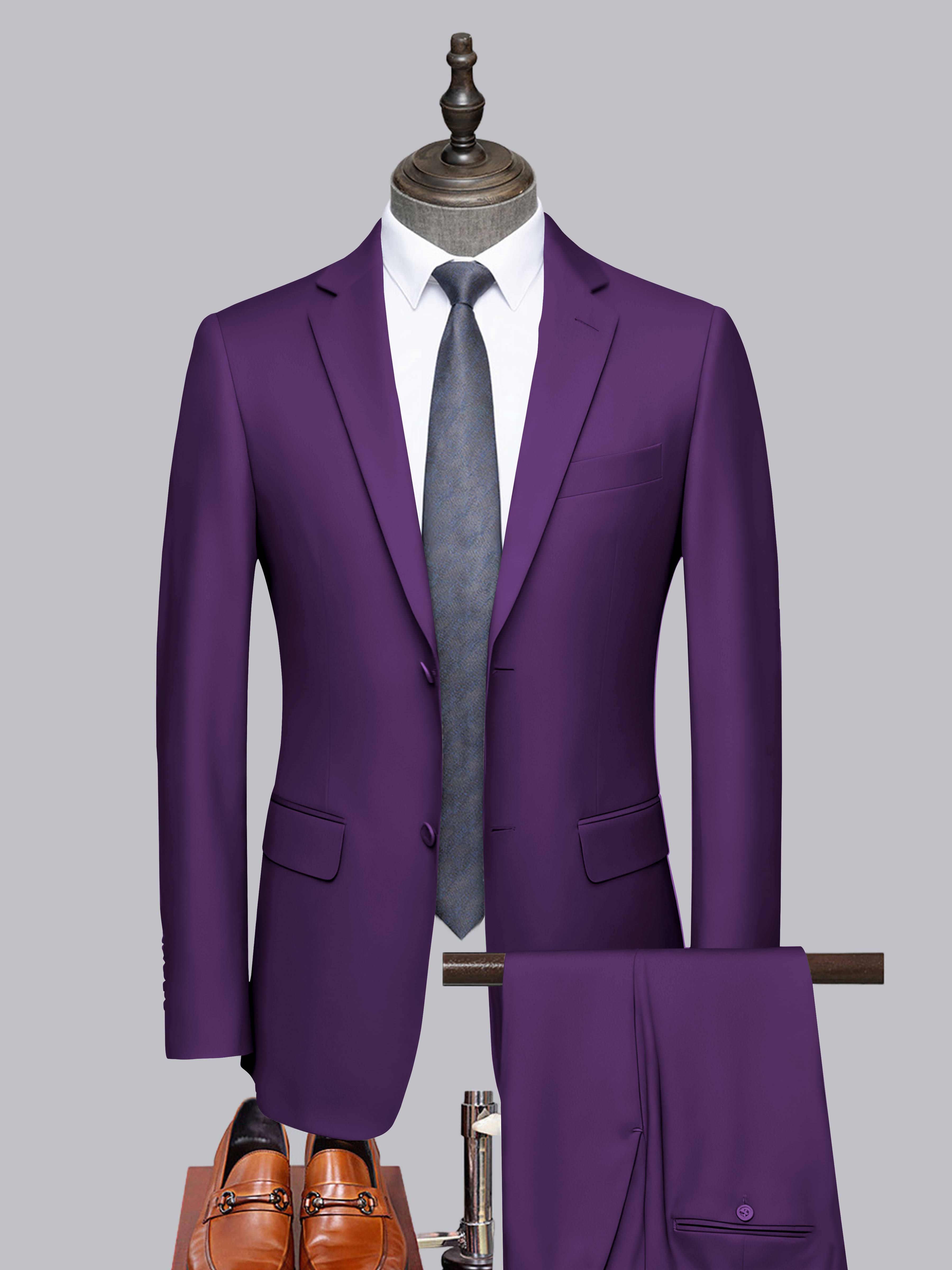 Men's Tailored Fit Two-Buttons 2 Pieces Formal Suits