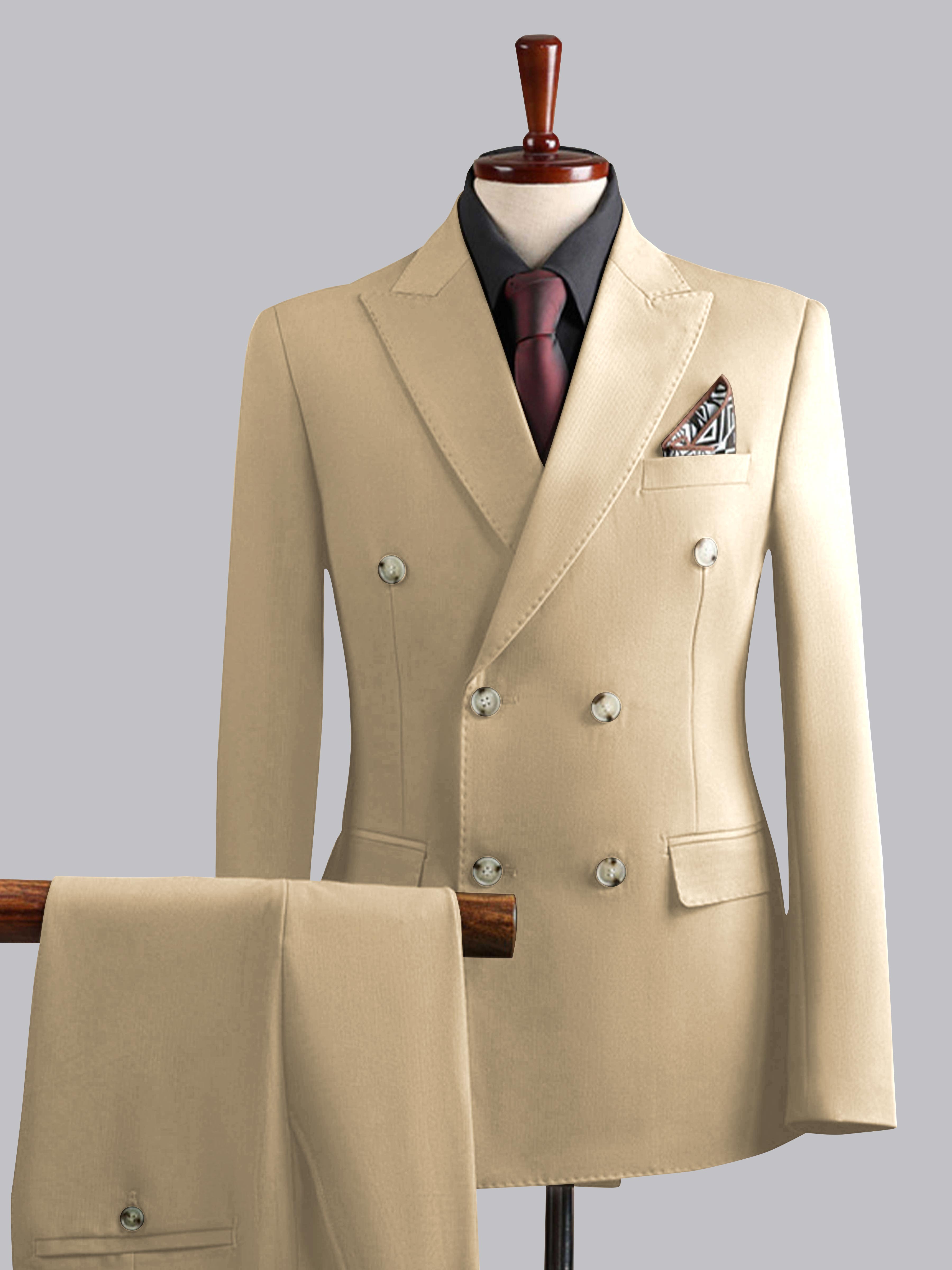 Modern Men's Tailored Fit Double Breasted 3 Pieces Wedding Suits
