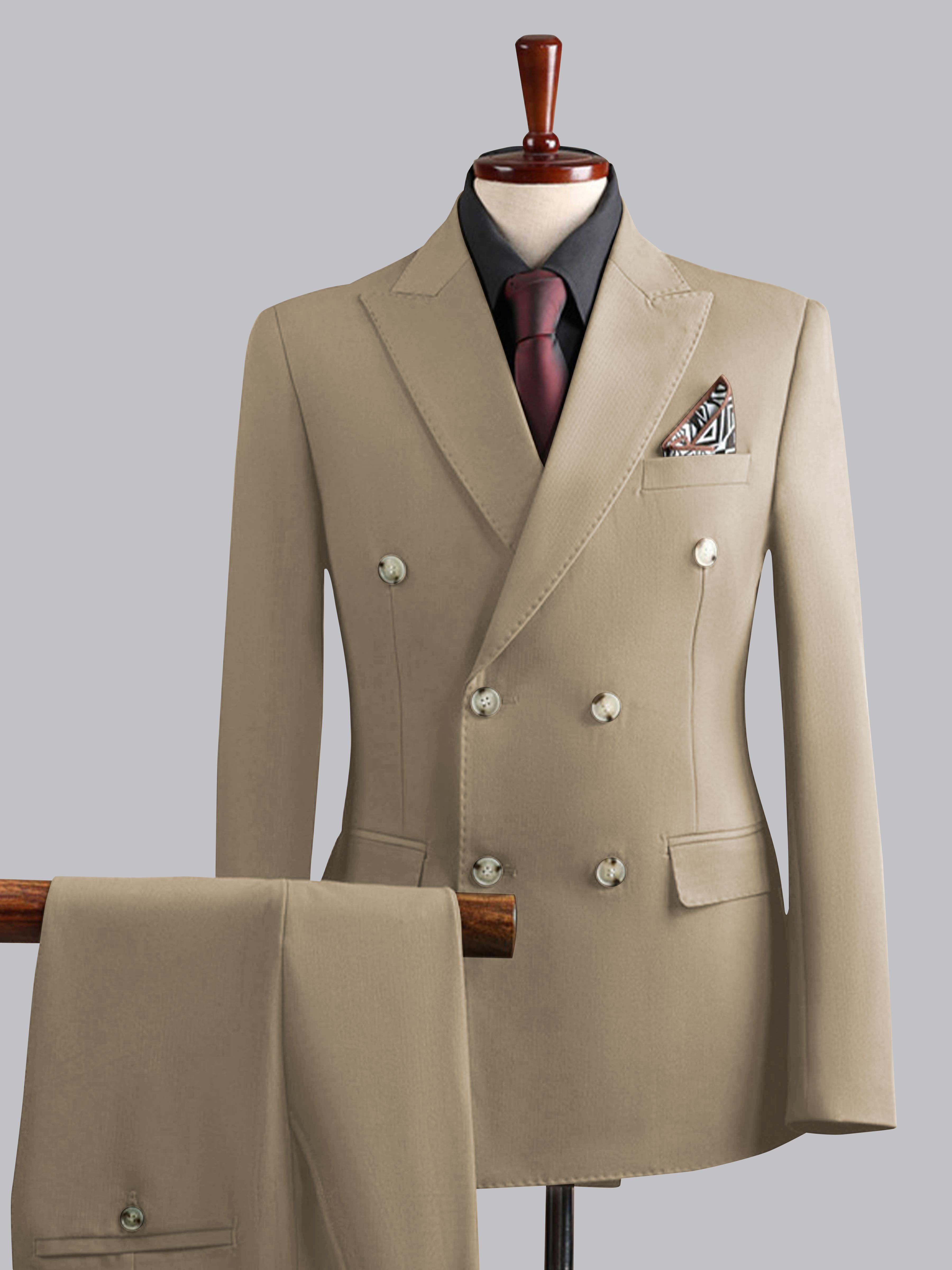 Modern Men's Tailored Fit Double Breasted 3 Pieces Wedding Suits