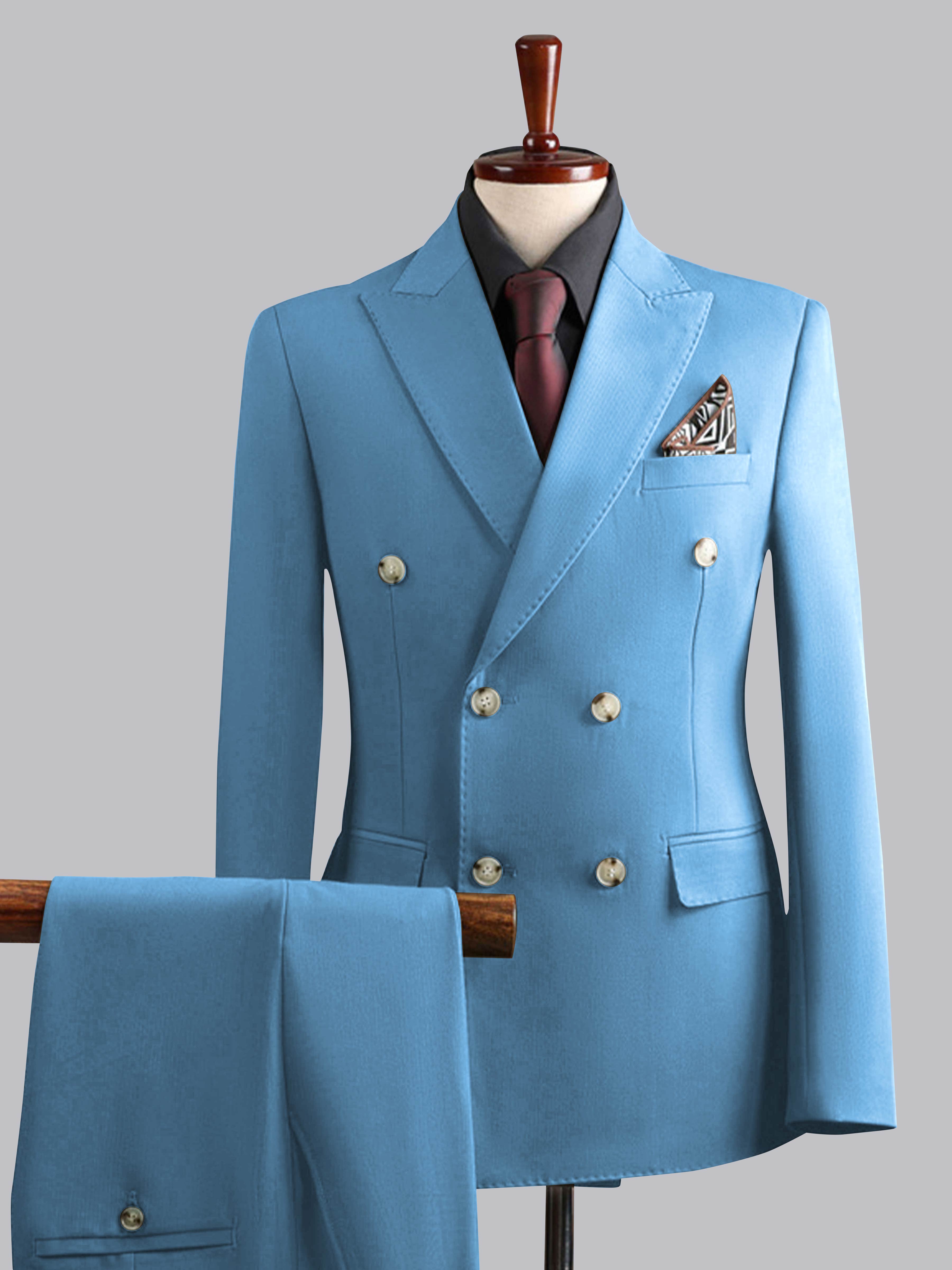 Modern Men's Tailored Fit Double Breasted 3 Pieces Wedding Suits