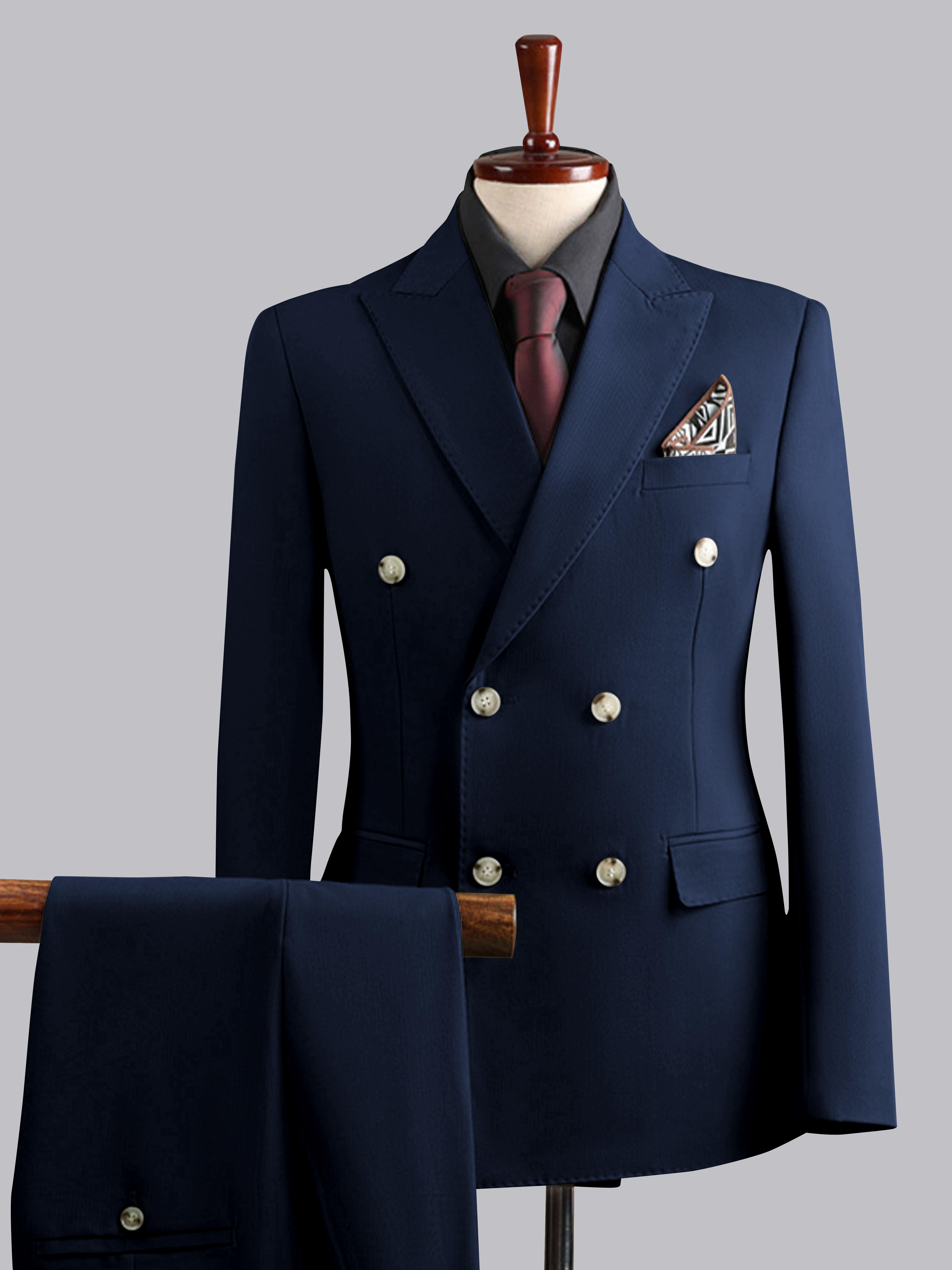 Modern Men's Tailored Fit Double Breasted 3 Pieces Wedding Suits