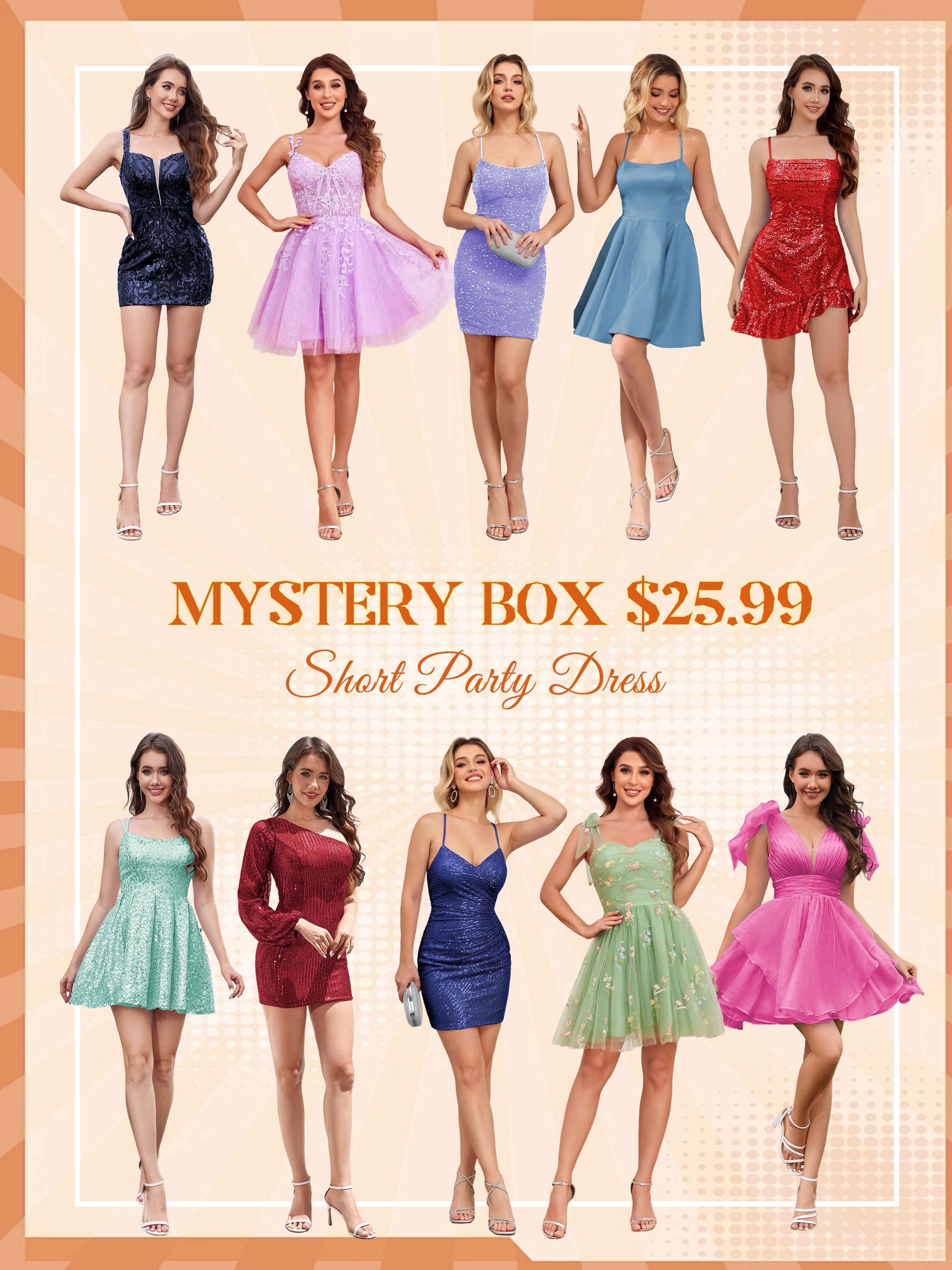 POMUYOO MYSTERY BOX of Short Party Dress