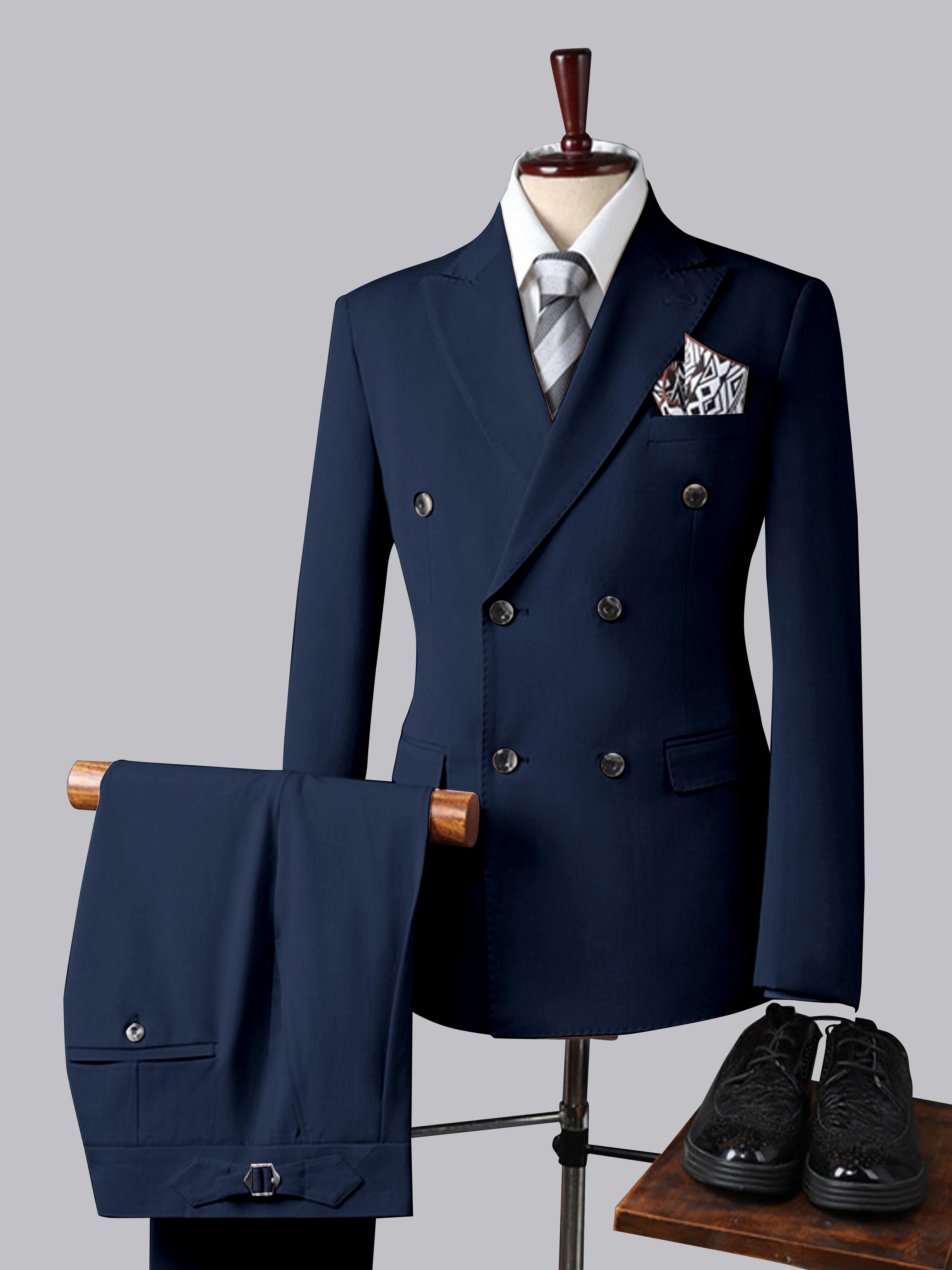 Men's Slim Fit Double Breasted 3 Pieces Wedding Suits