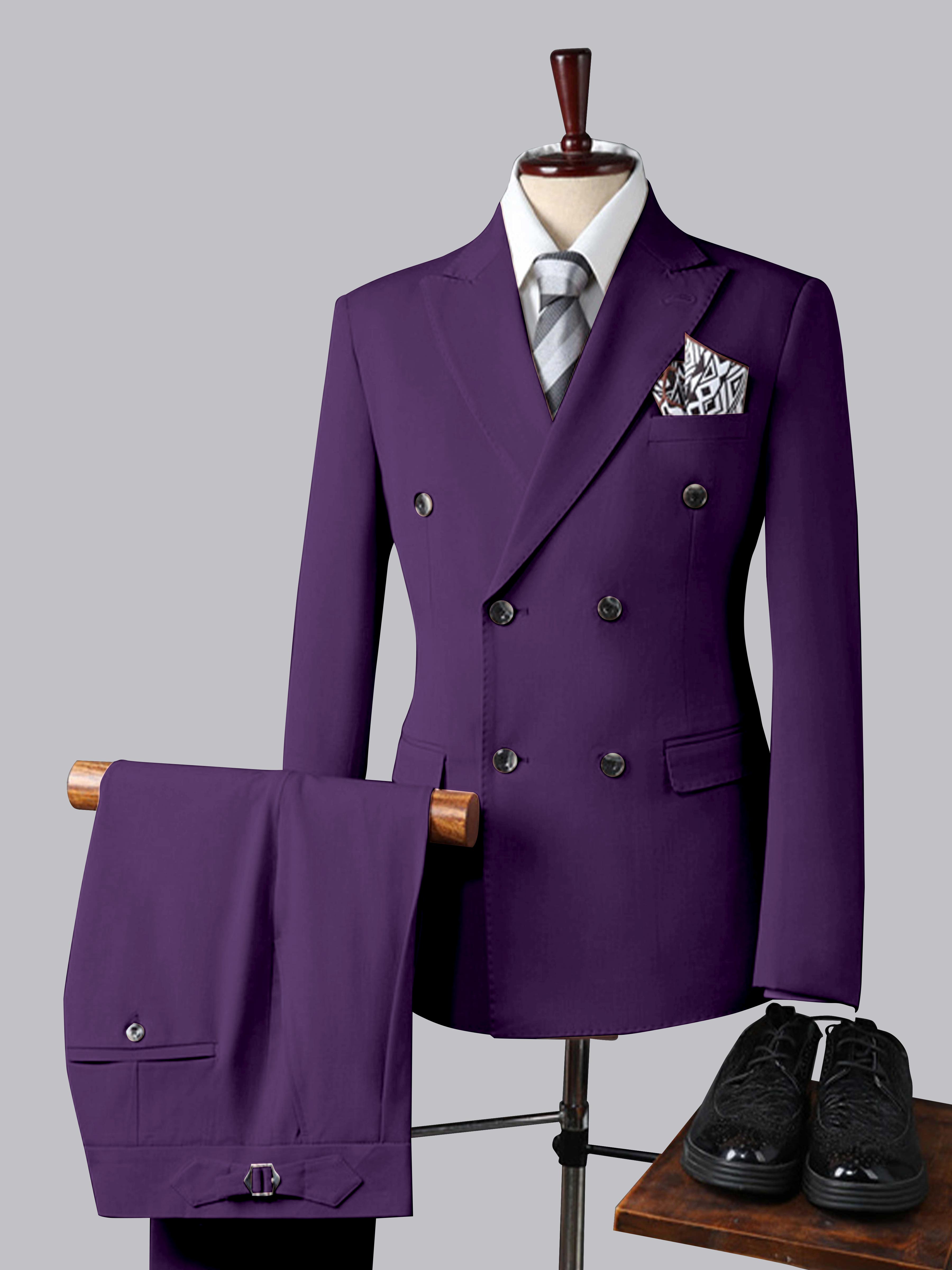 Men's Slim Fit Double Breasted 3 Pieces Wedding Suits