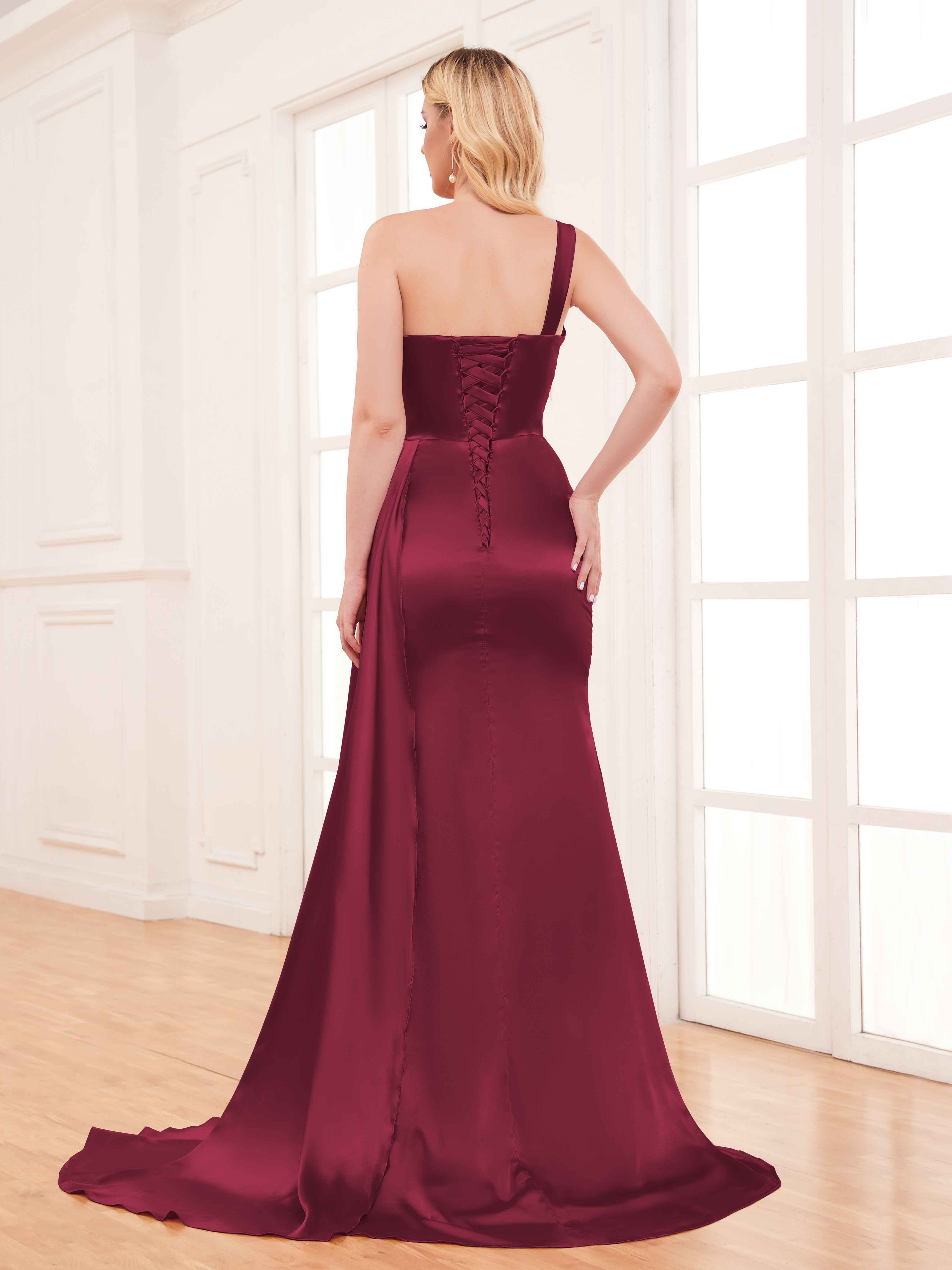 Embroidered Taffeta Silk Layered Gown in Maroon and Black : UDJ65