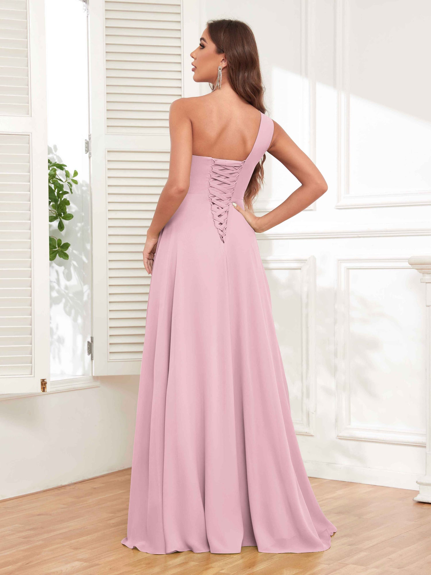 Maxi Chiffon Bridesmaid Dresses with Sweethart Peacock Plus Size main image 0
