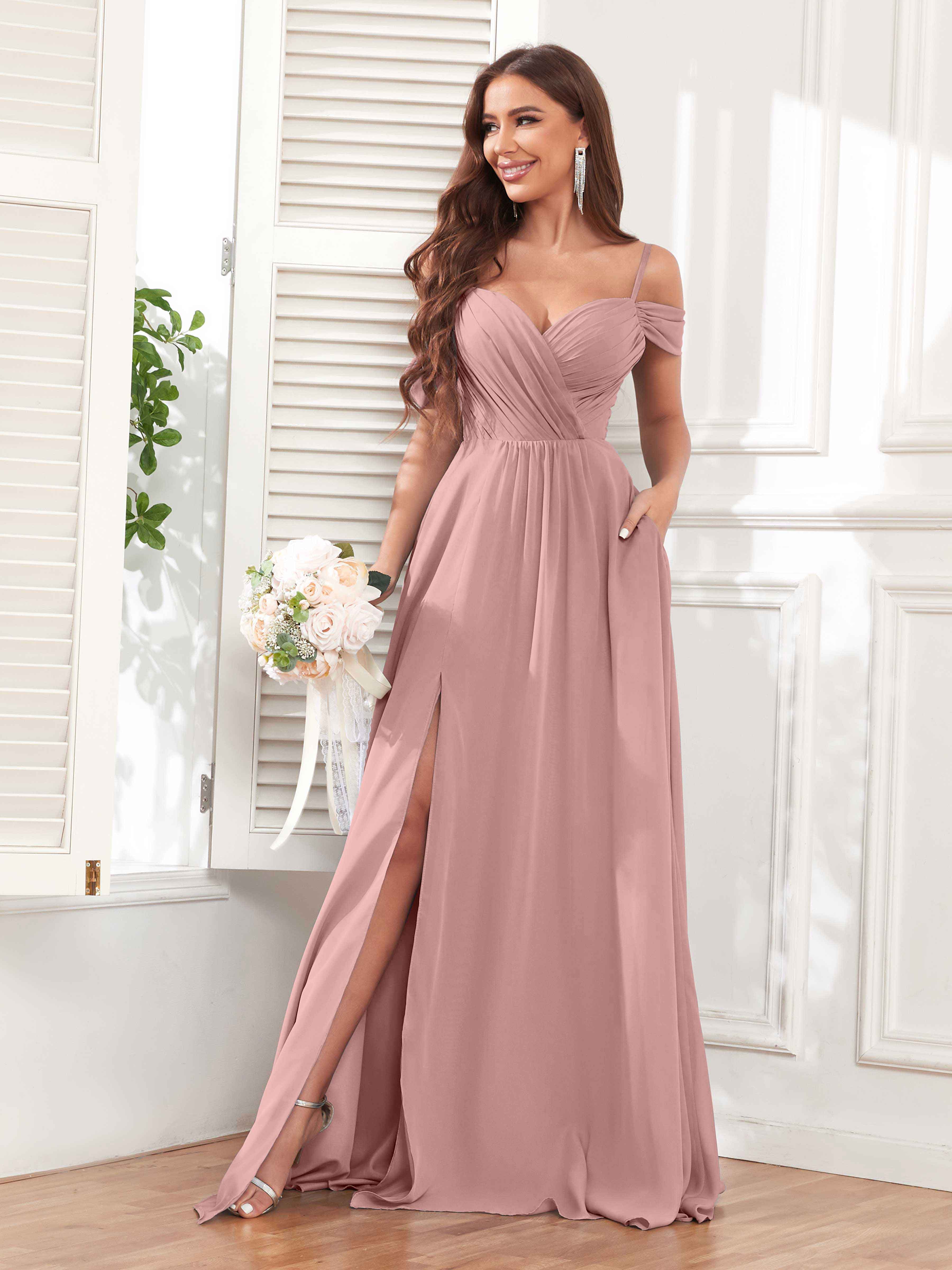 Dusty rose bridesmaid jumpsuit on sale