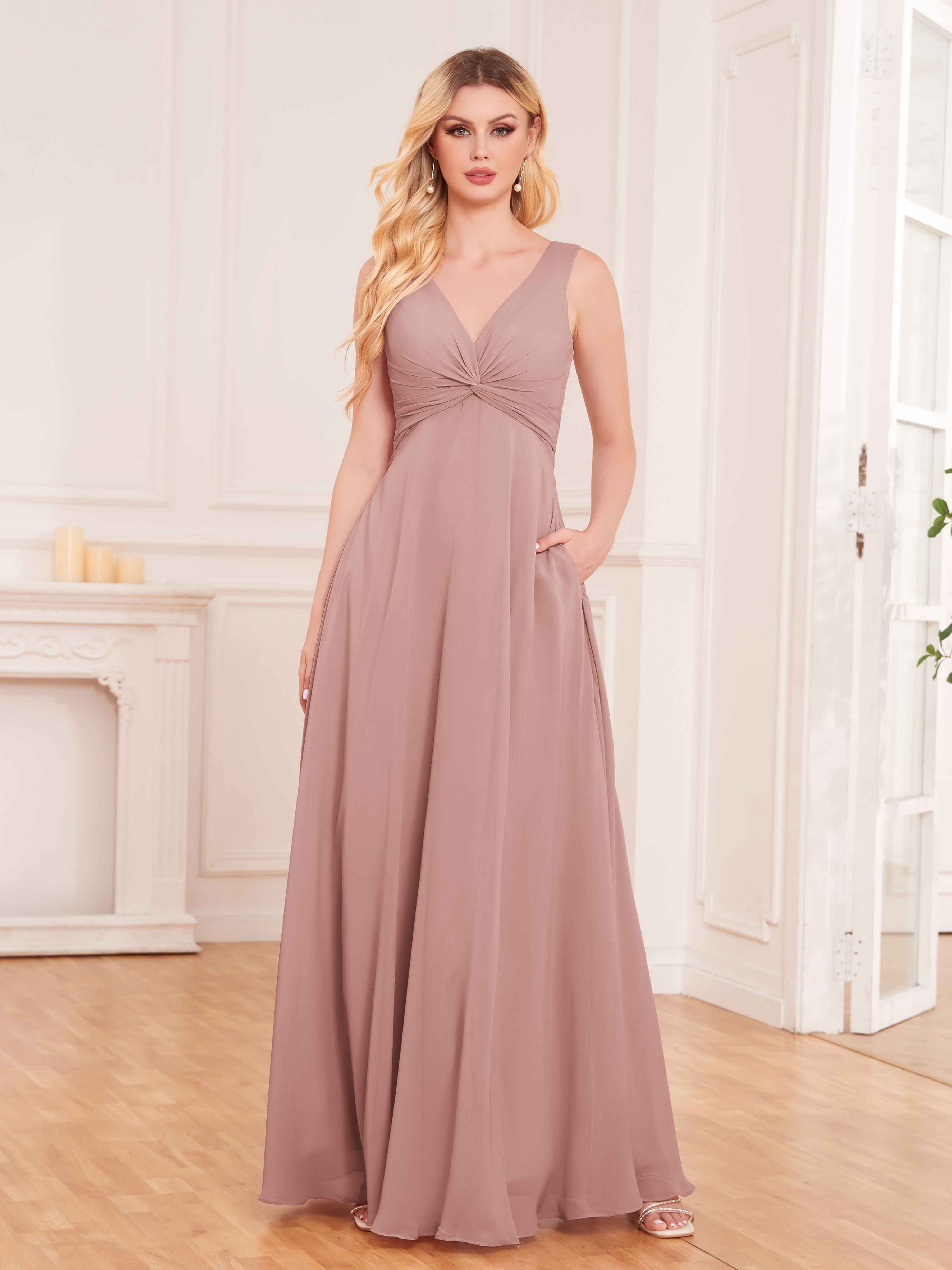 Wisteria Chiffon Cami Ankle Gown