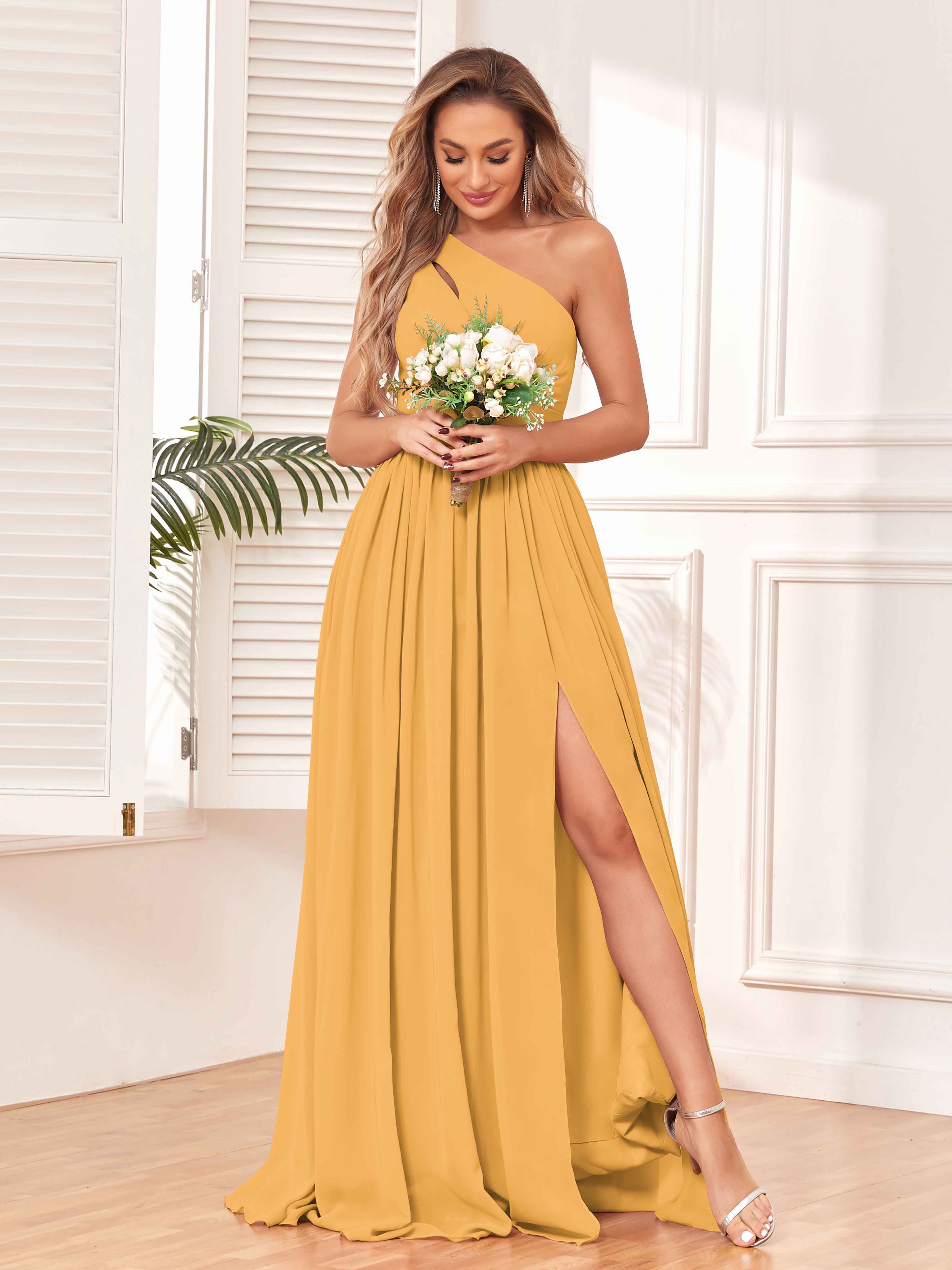 Mustard Colored Bridesmaid Dresses