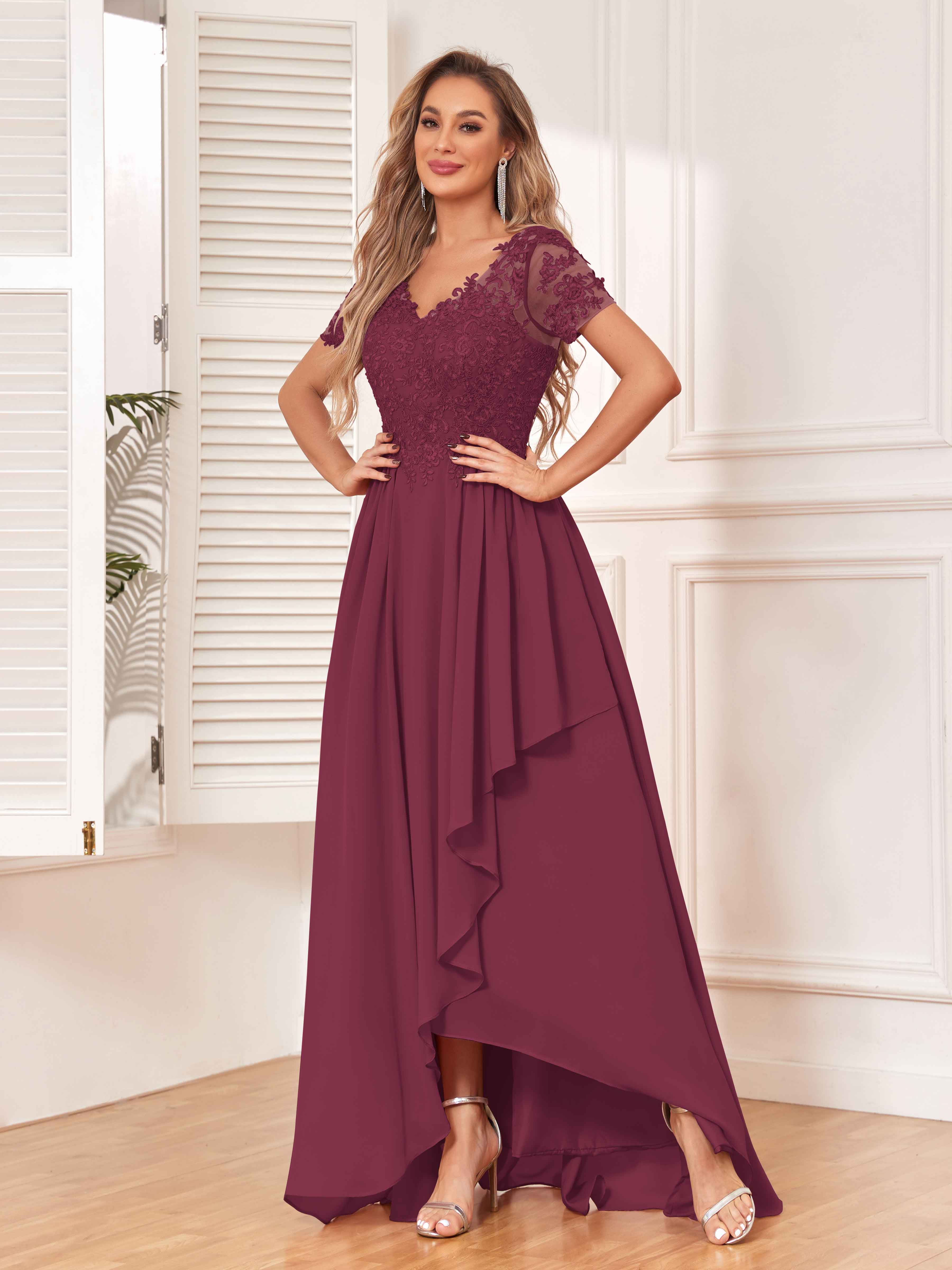 Chiffon and Lace Bridesmaid Dresses