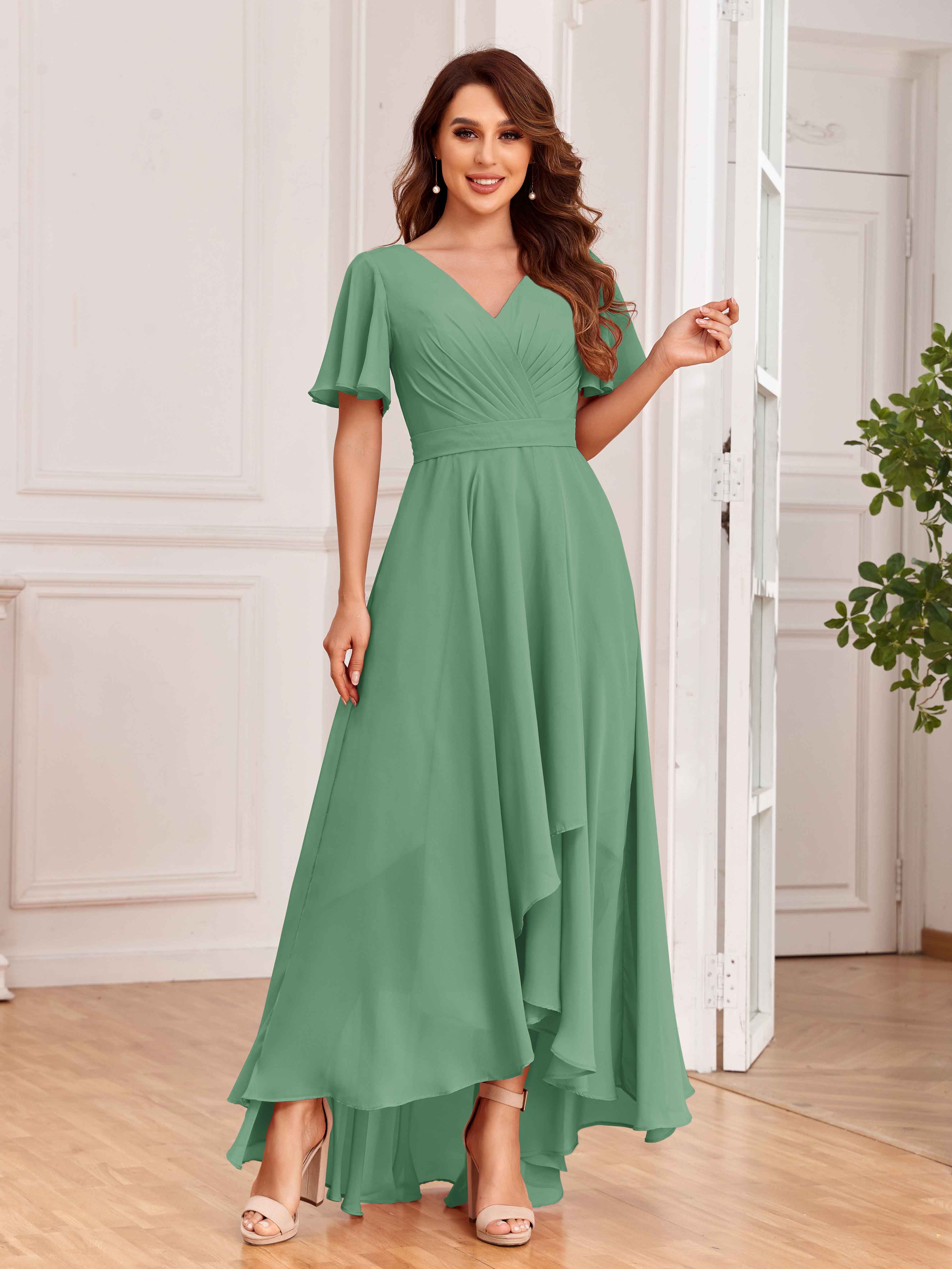 eucalyptus bridesmaid dress