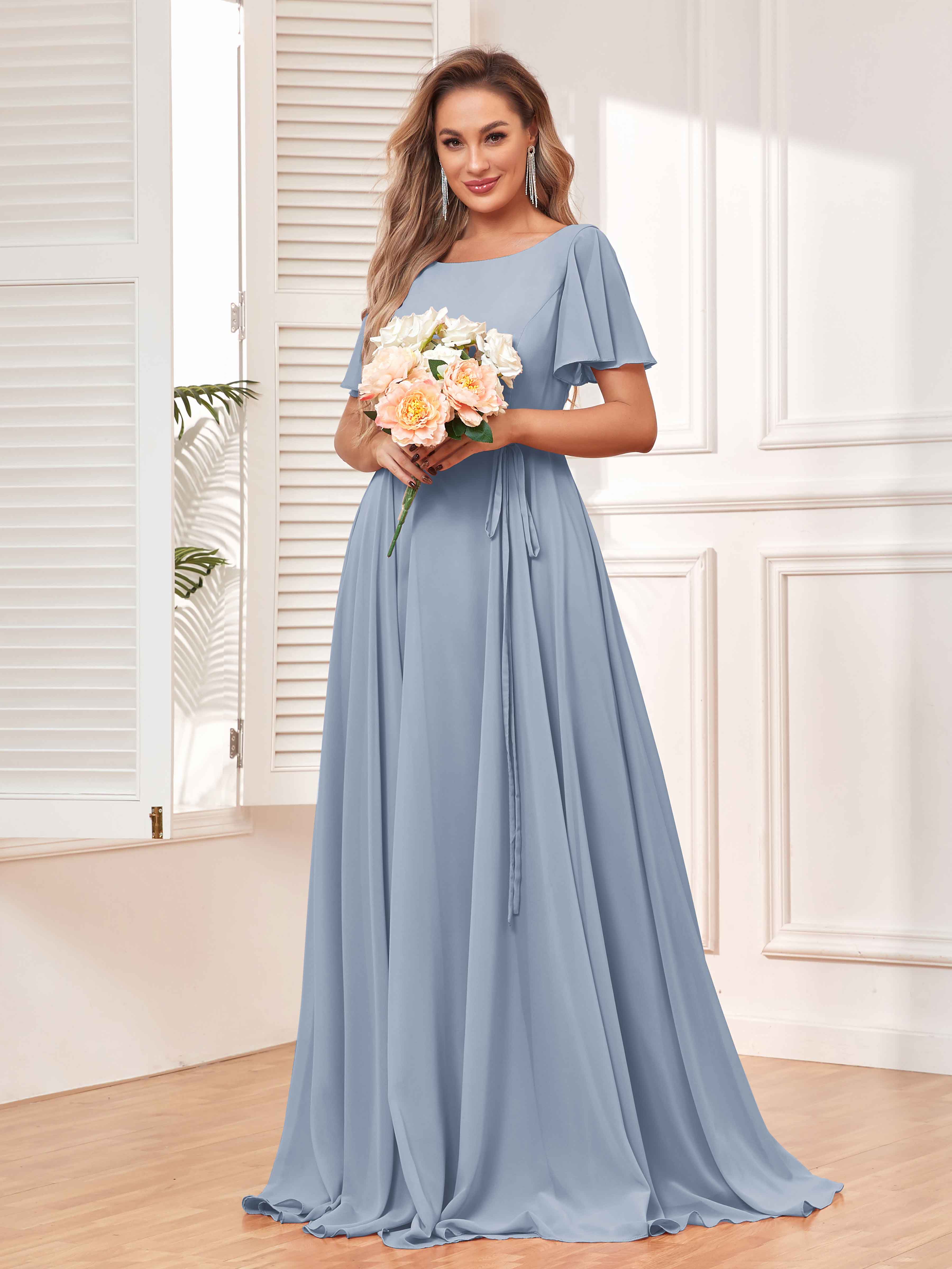 Dusty Blue Mother of the Bride Dresses