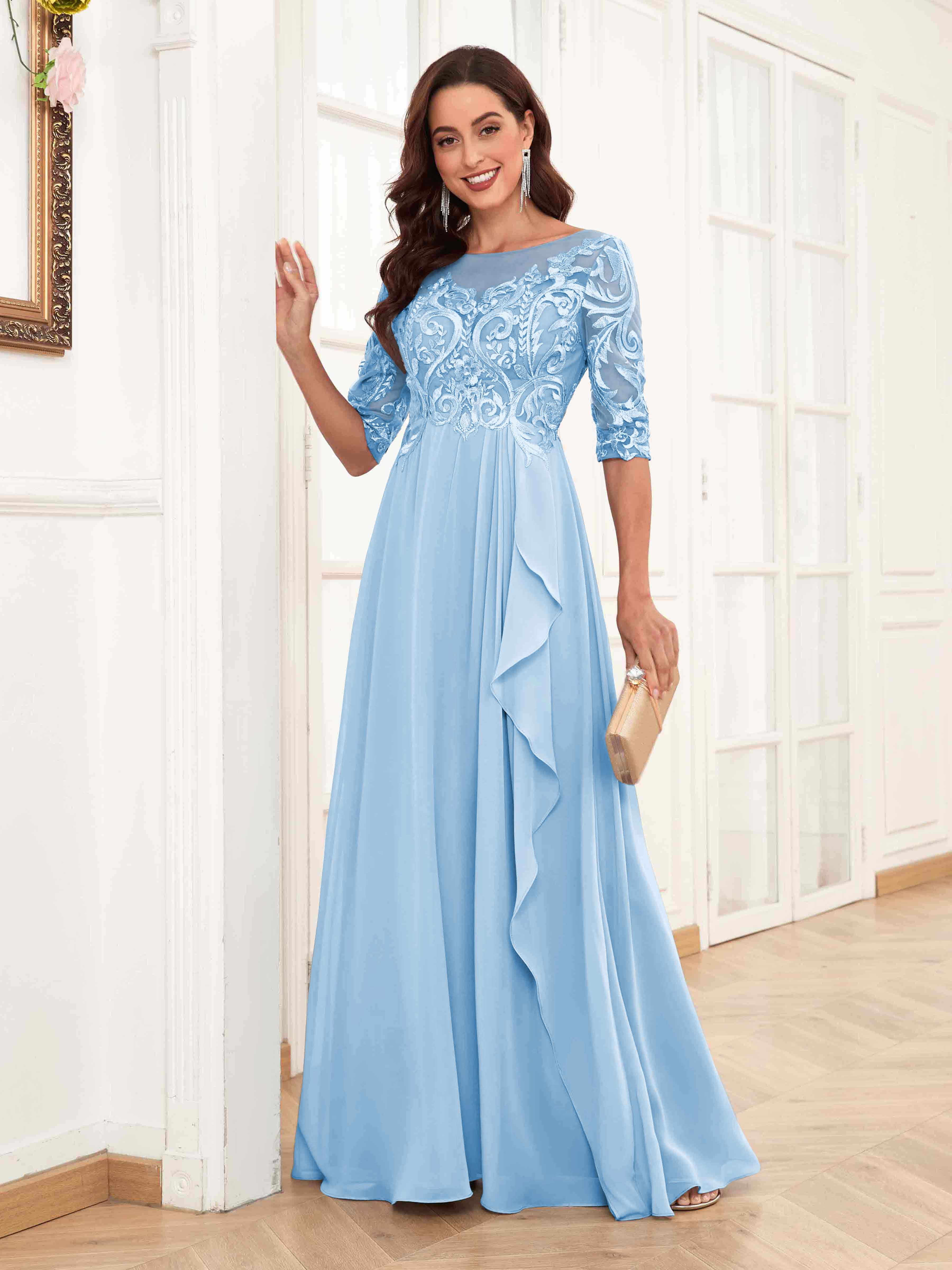 Shops baby blue mother of bride dress