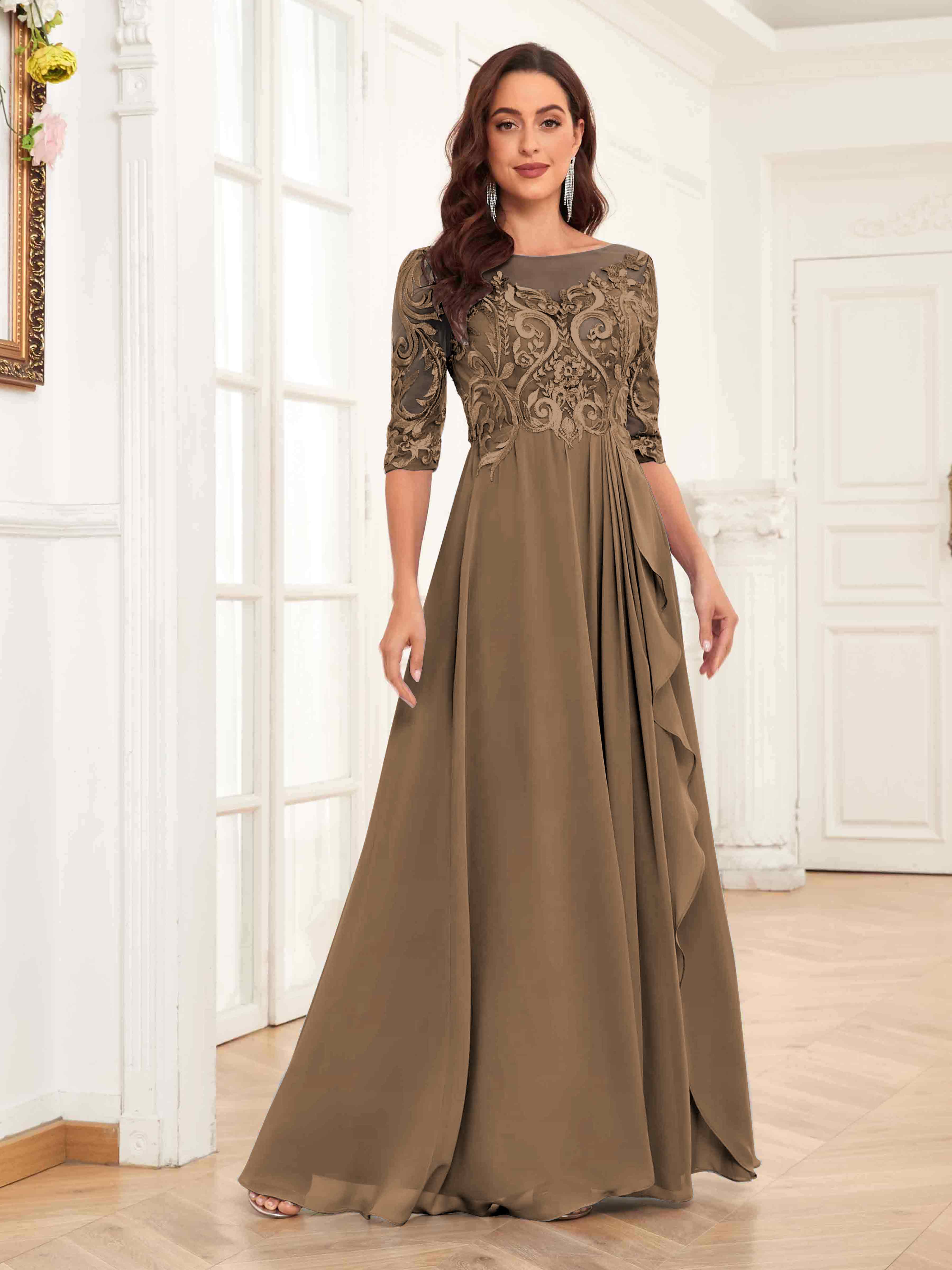 Mocha Mother of the Bride Dress