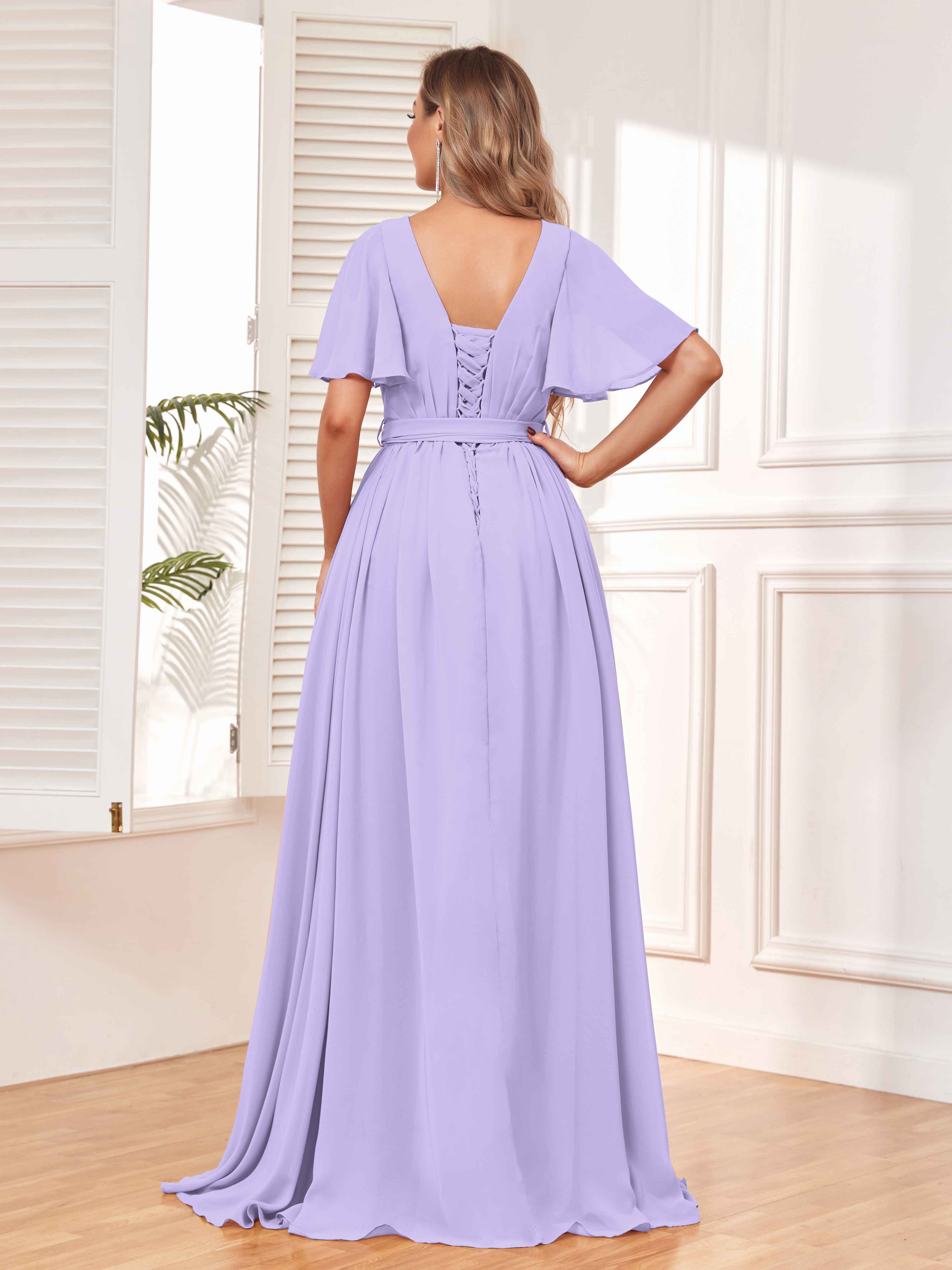 Modest purple bridesmaid clearance dresses