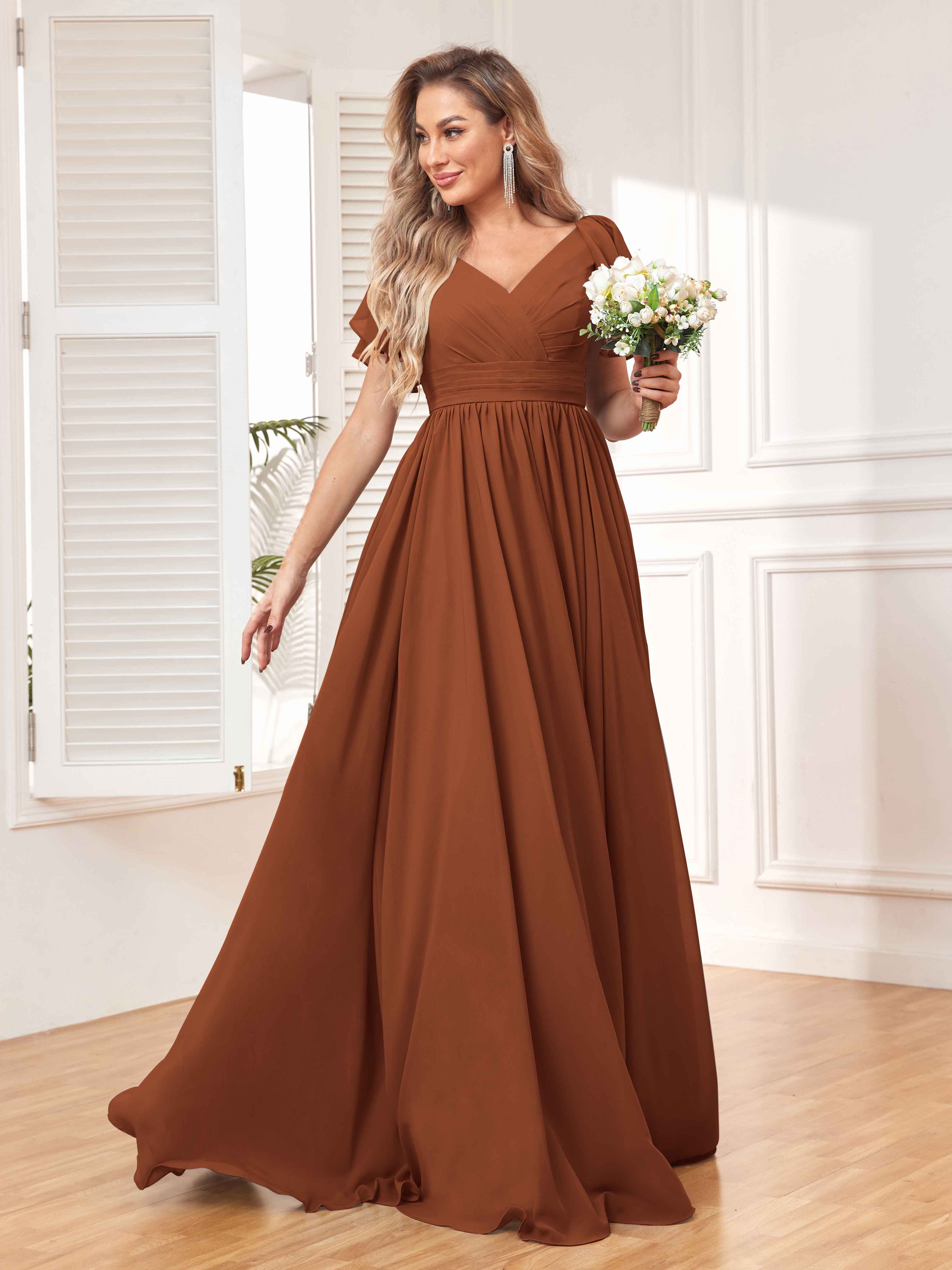 Short Tan Bridesmaid Dresses