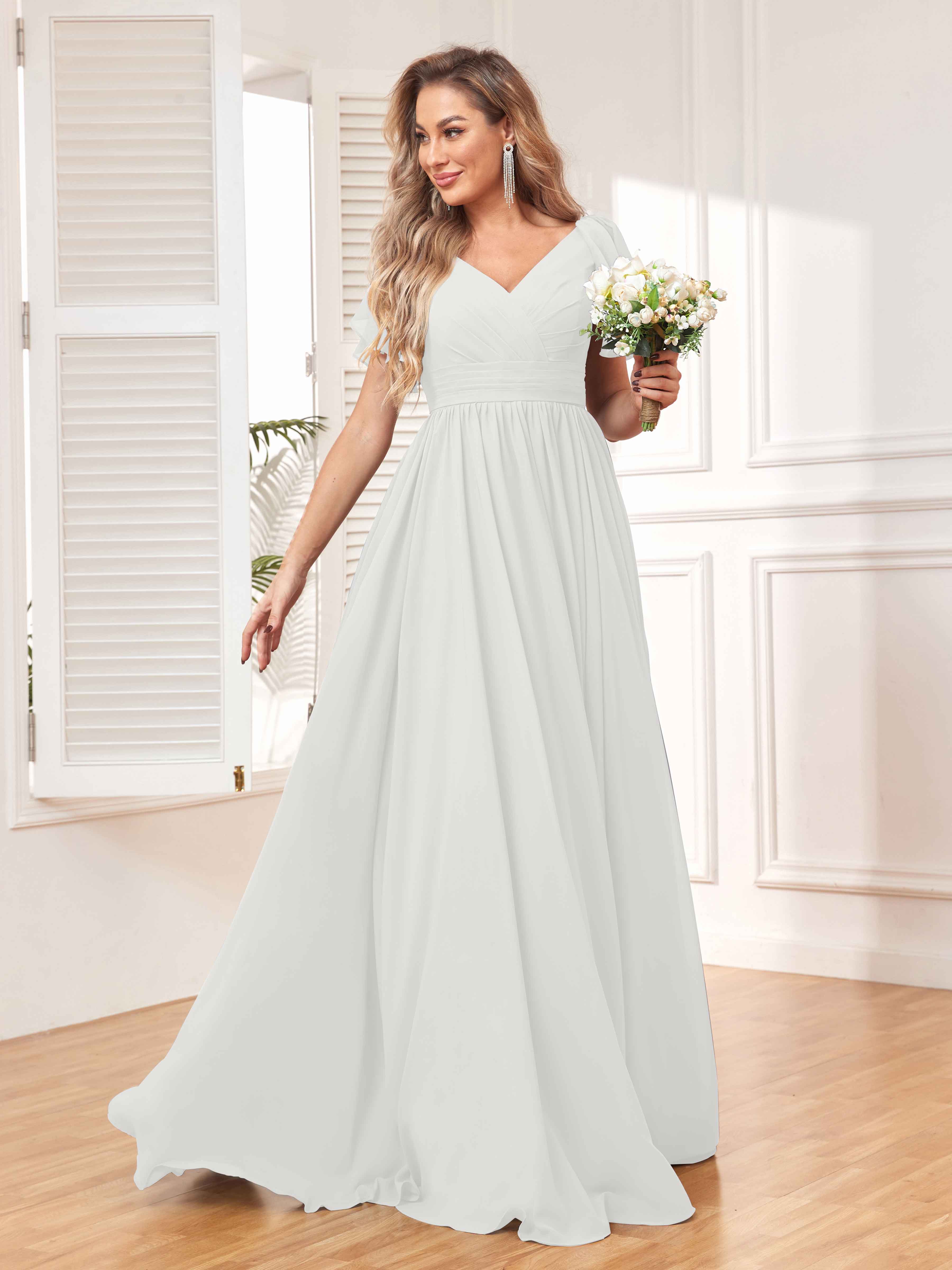 Short ivory bridesmaid outlet dresses