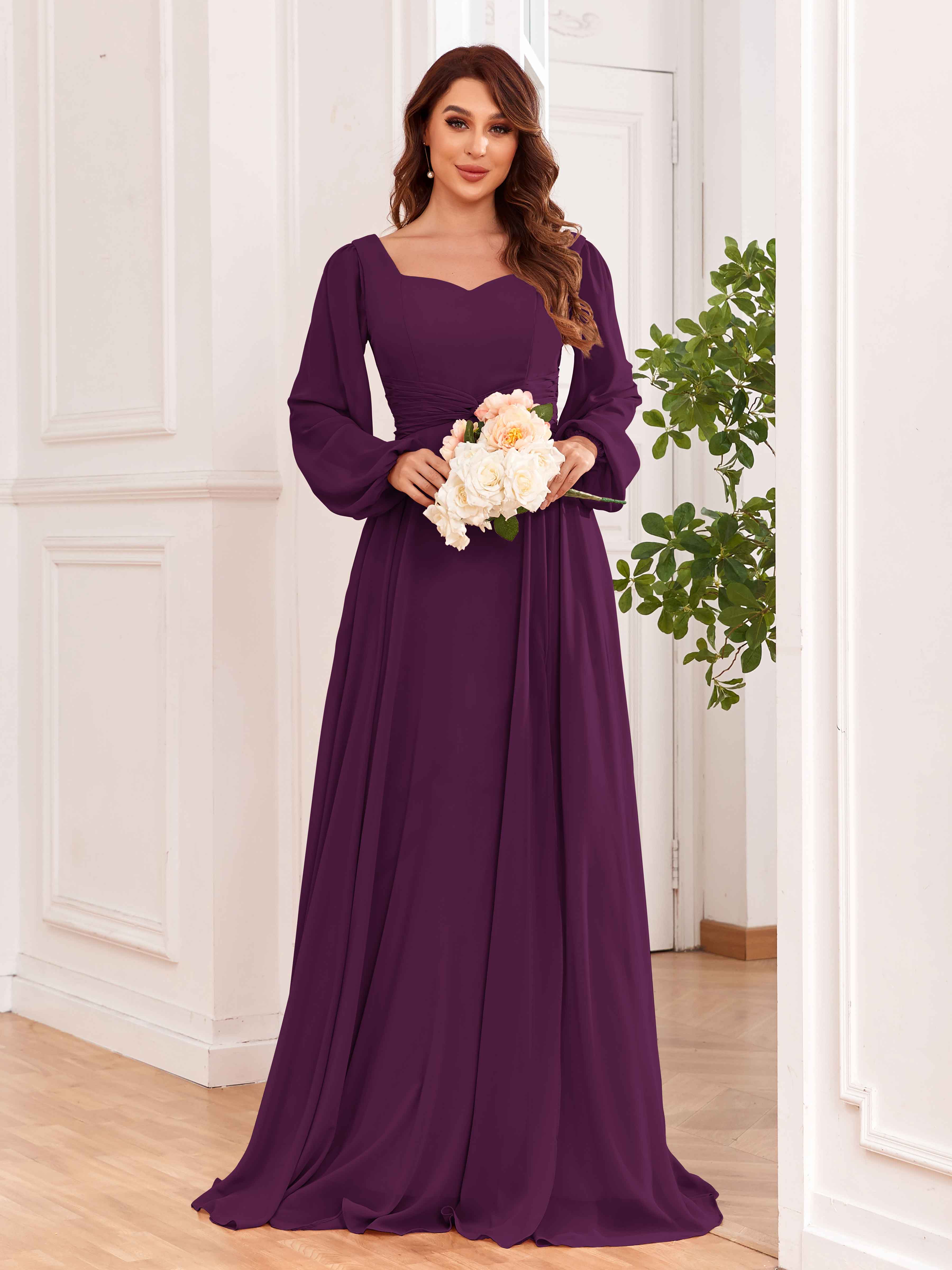 modest bridesmaid dresses with sleeves under