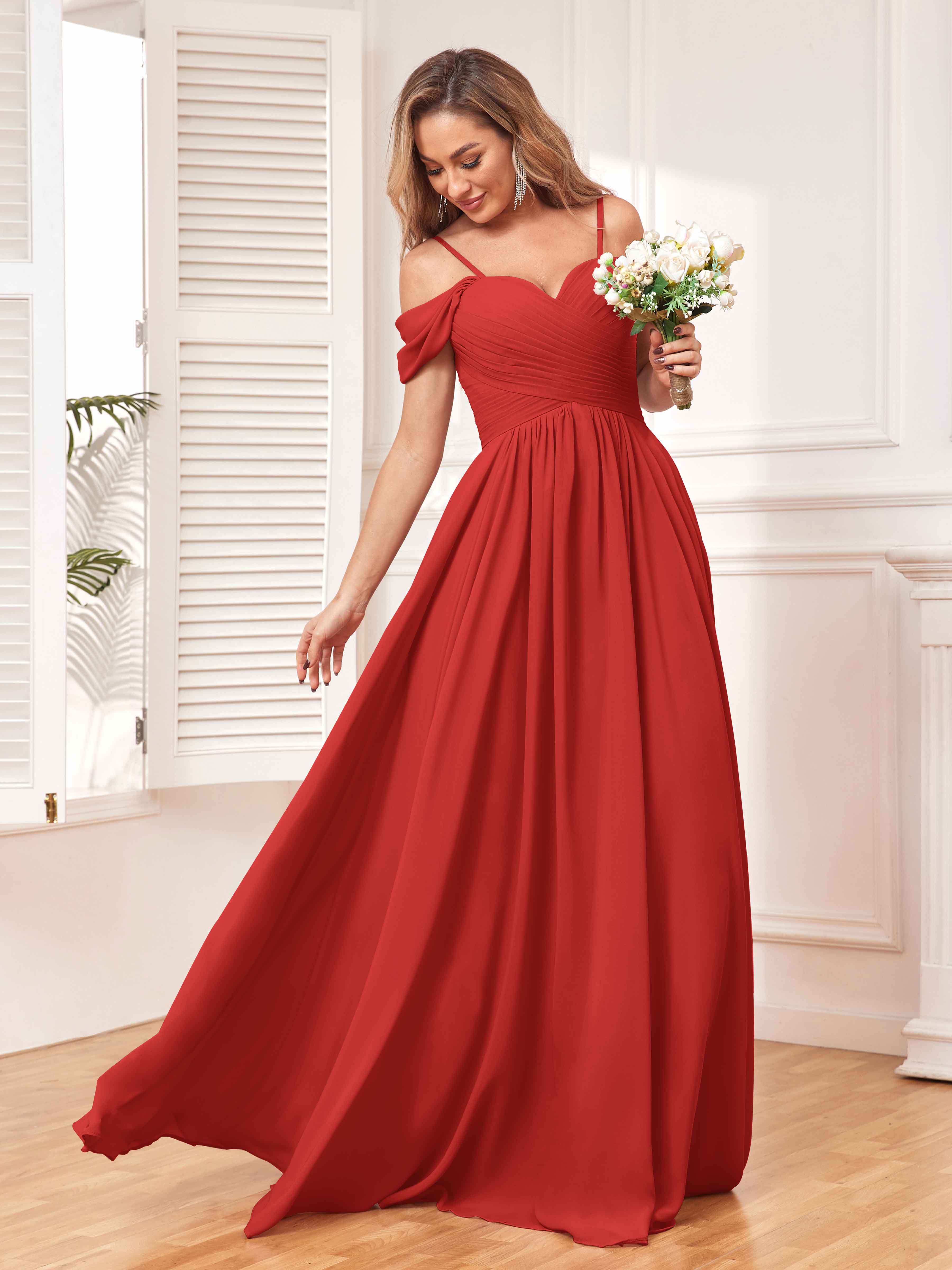 Ruby Red Bridesmaid Dresses