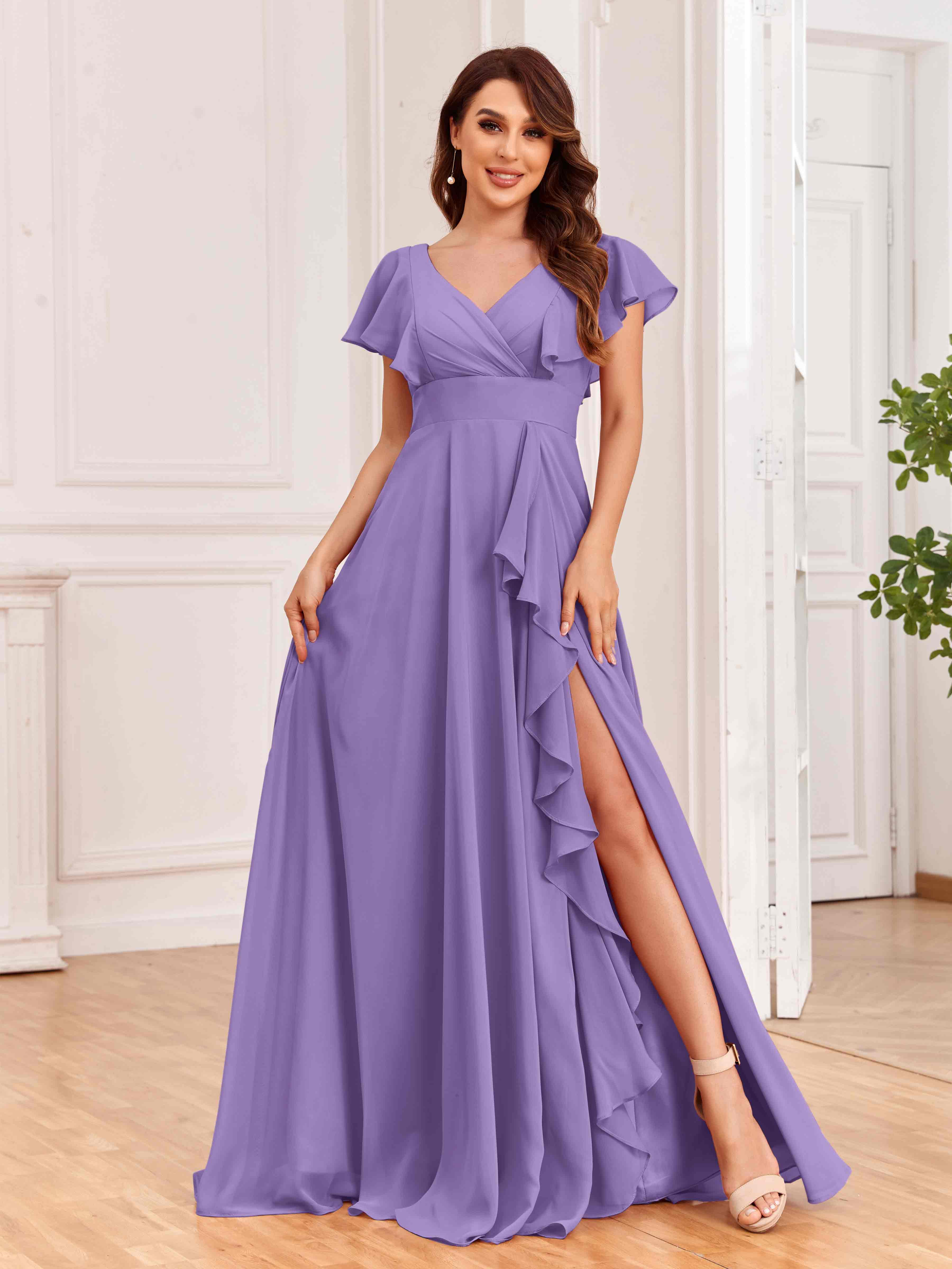 Tahiti Bridesmaid Dresses: Featuring V-Neck, Halter and Straps Styles